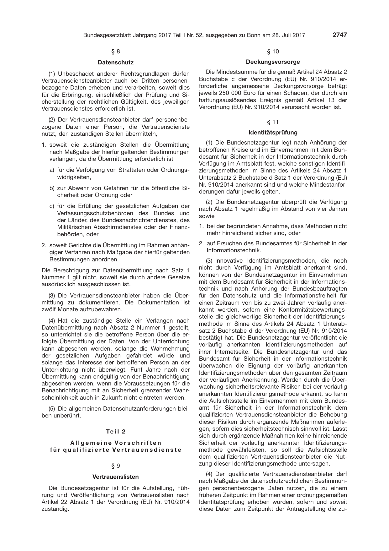 BGBl. 2017, Seite 2747 — Originalseite als Abbildung