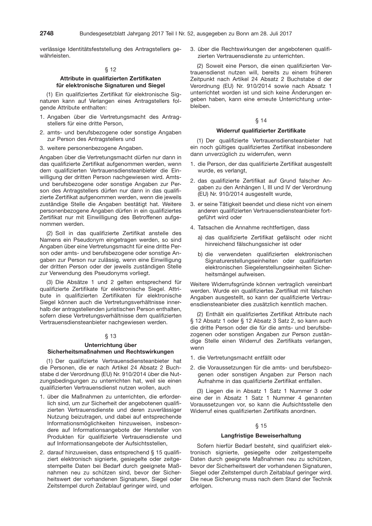 BGBl. 2017, Seite 2748 — Originalseite als Abbildung