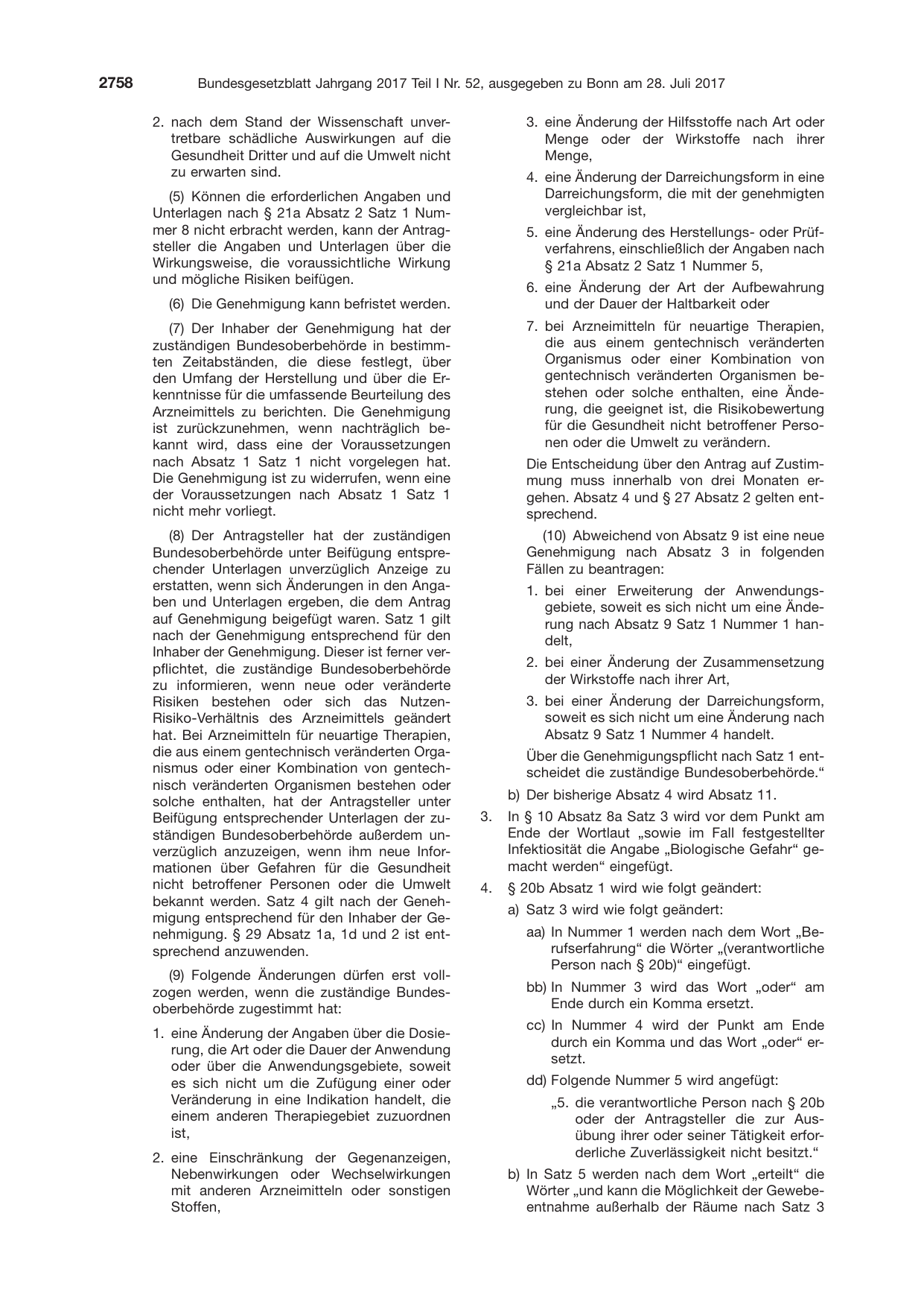 BGBl. 2017, Seite 2758 — Originalseite als Abbildung
