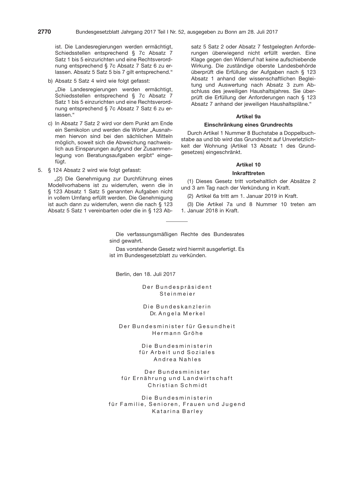 BGBl. 2017, Seite 2770 — Originalseite als Abbildung