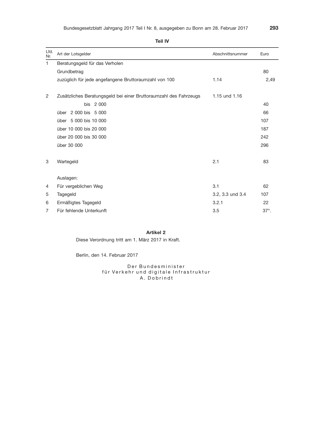 BGBl. 2017, Seite 293 — Originalseite als Abbildung