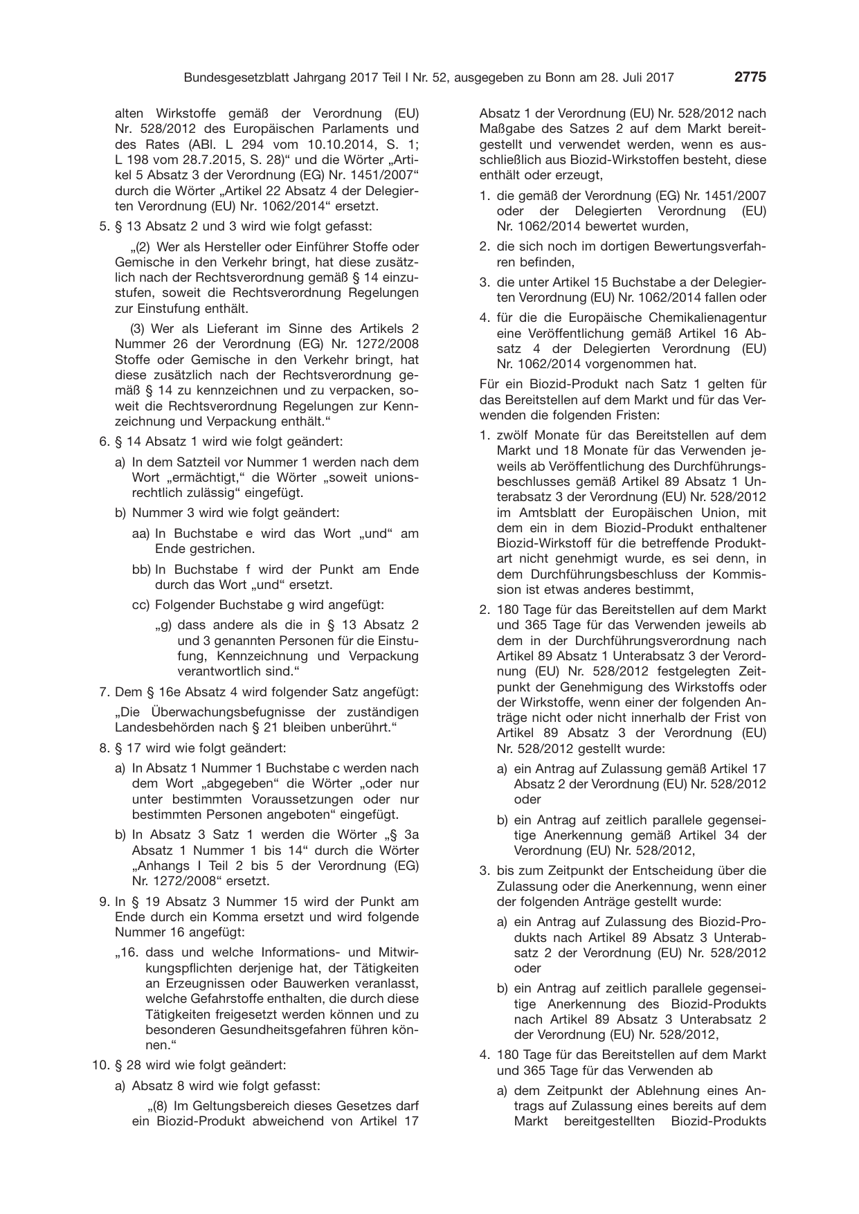 BGBl. 2017, Seite 2775 — Originalseite als Abbildung