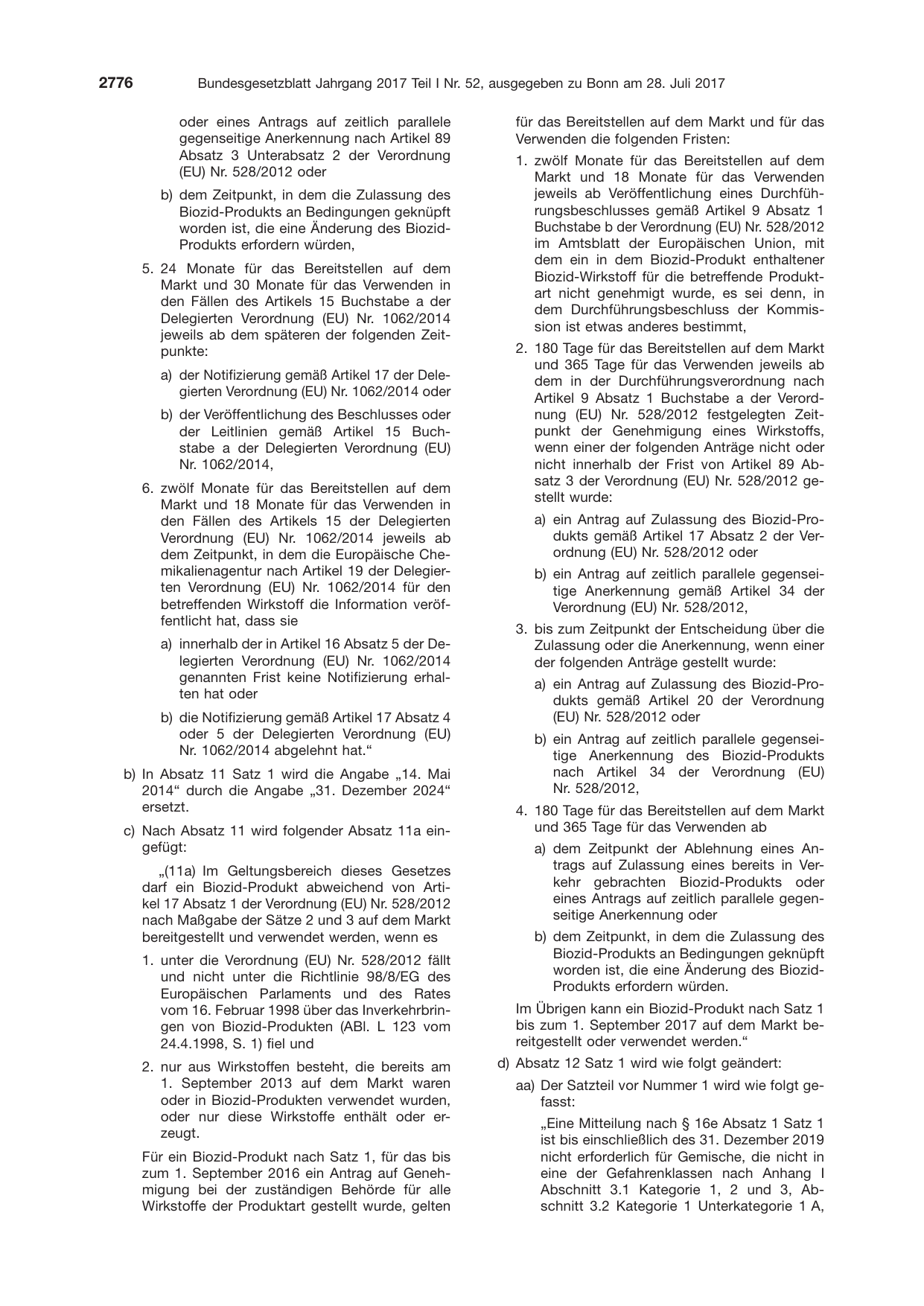 BGBl. 2017, Seite 2776 — Originalseite als Abbildung