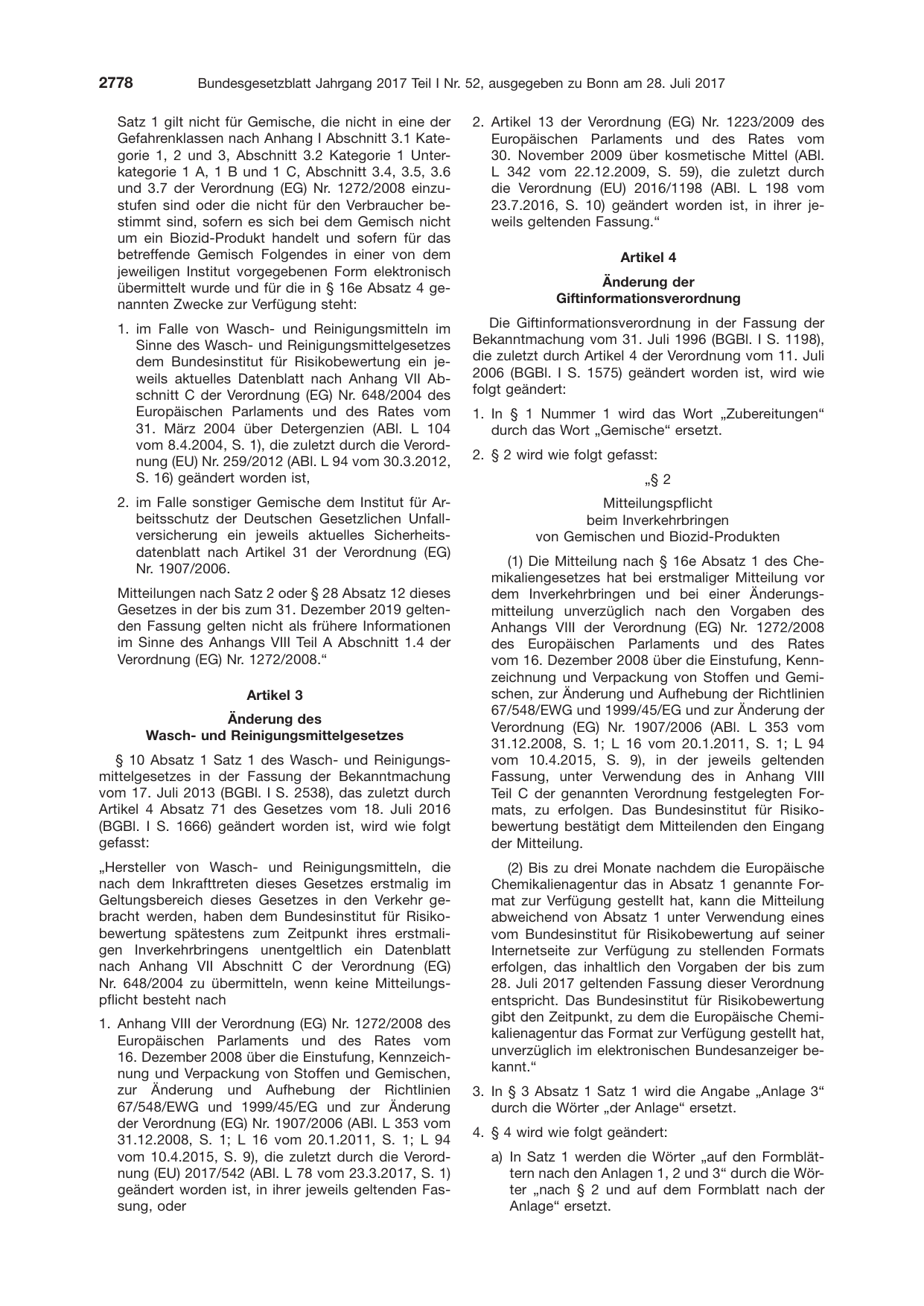 BGBl. 2017, Seite 2778 — Originalseite als Abbildung
