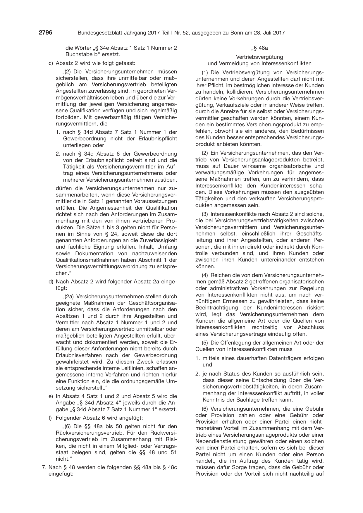 BGBl. 2017, Seite 2796 — Originalseite als Abbildung