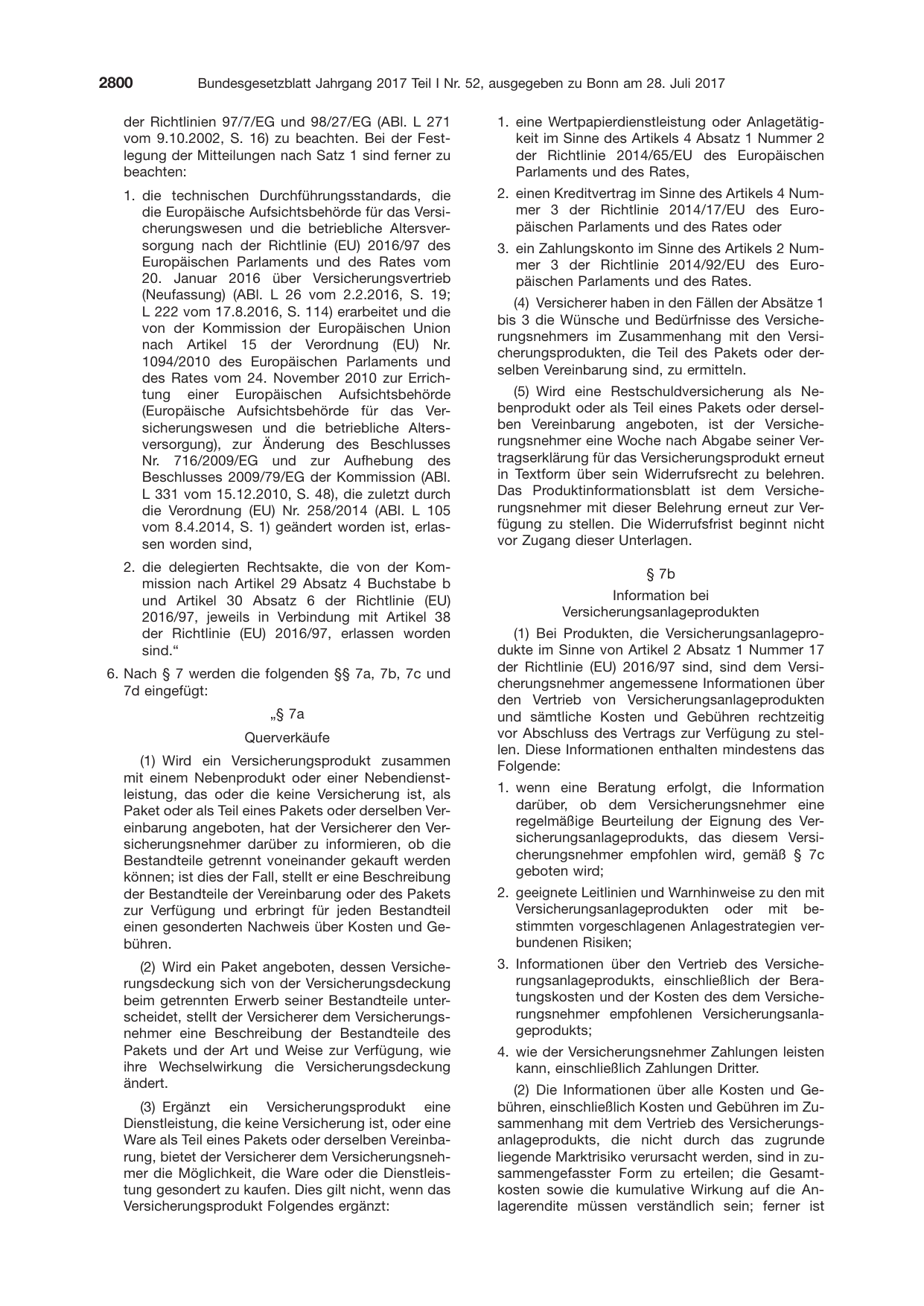 BGBl. 2017, Seite 2800 — Originalseite als Abbildung