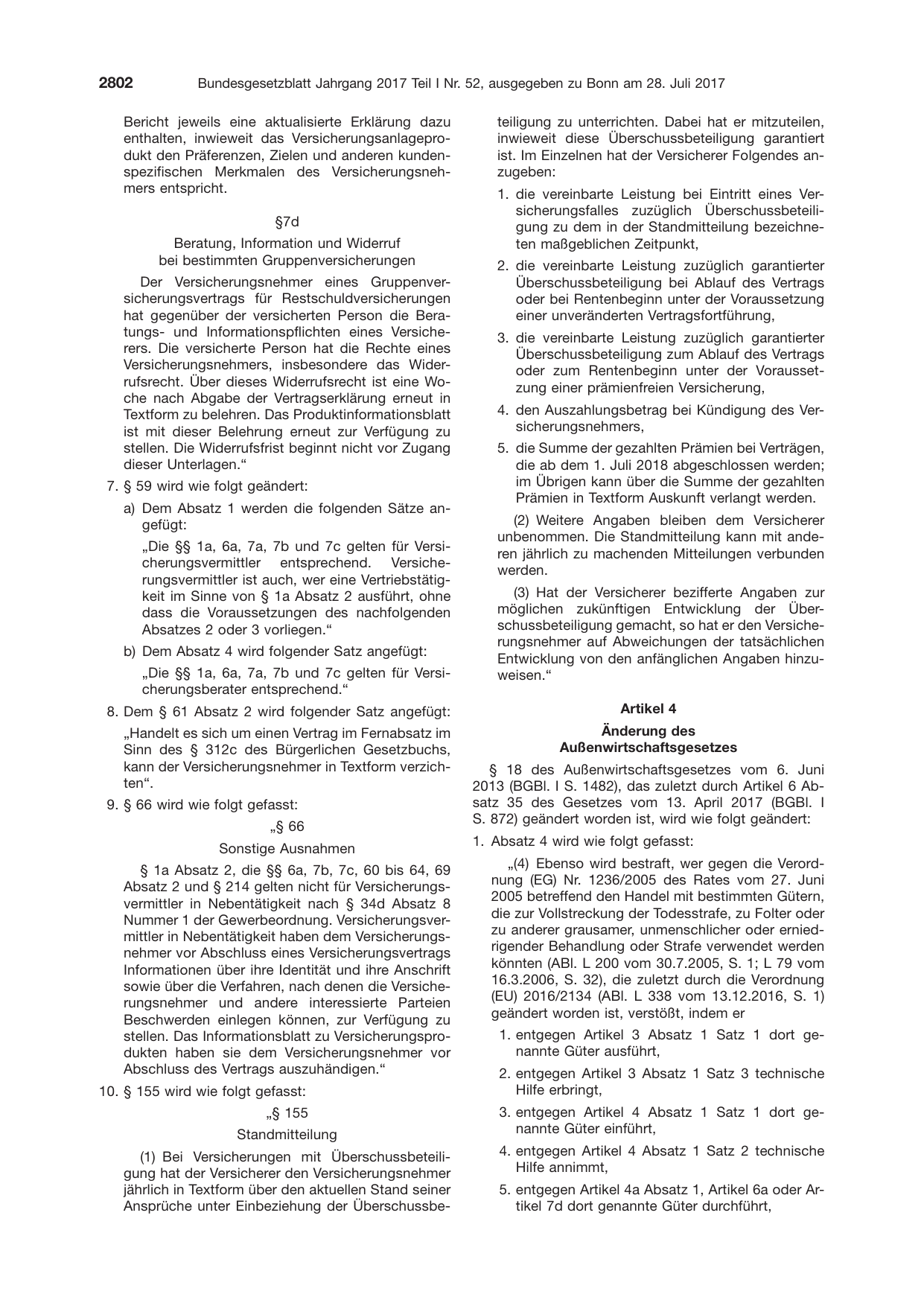 BGBl. 2017, Seite 2802 — Originalseite als Abbildung