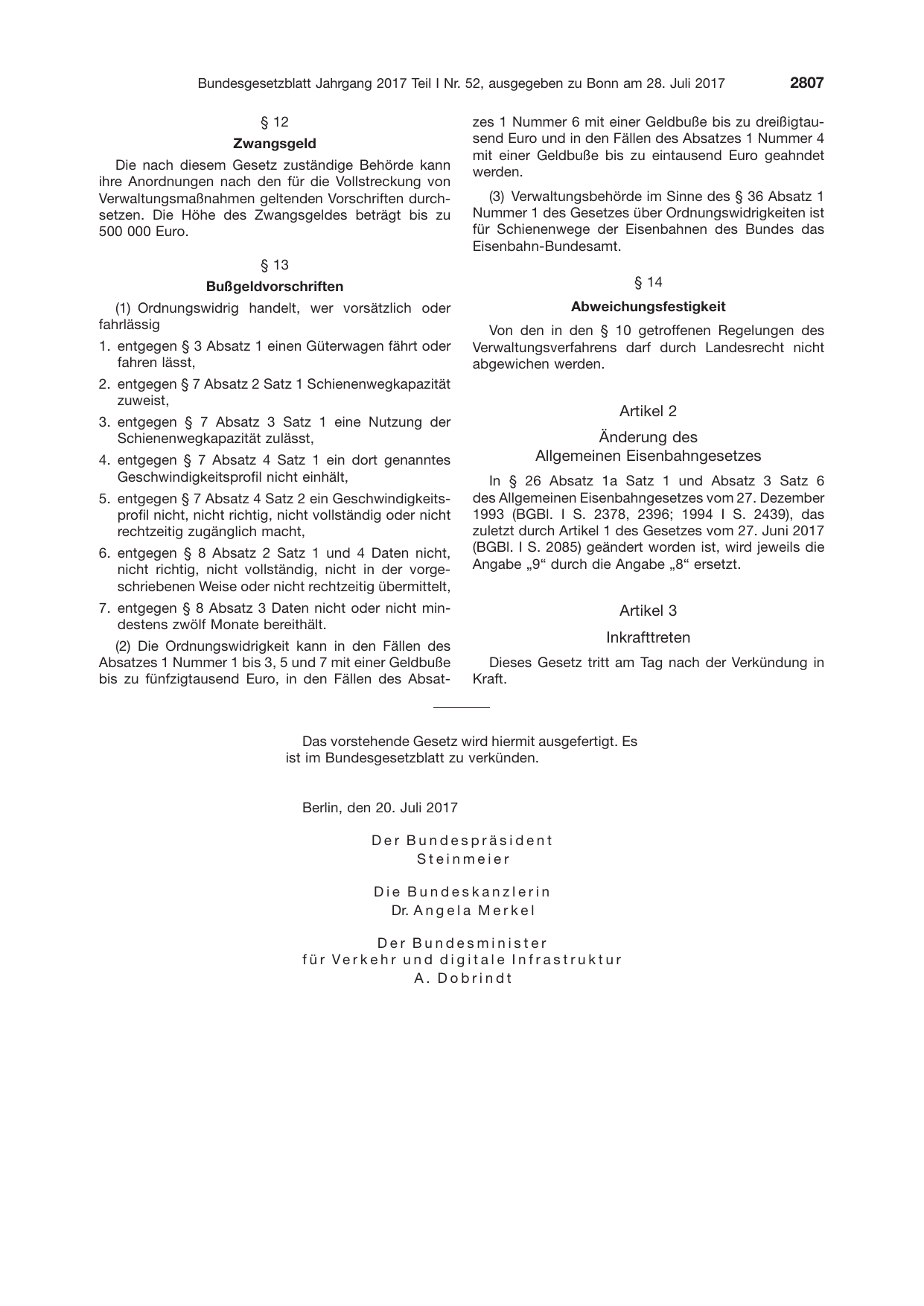 BGBl. 2017, Seite 2807 — Originalseite als Abbildung
