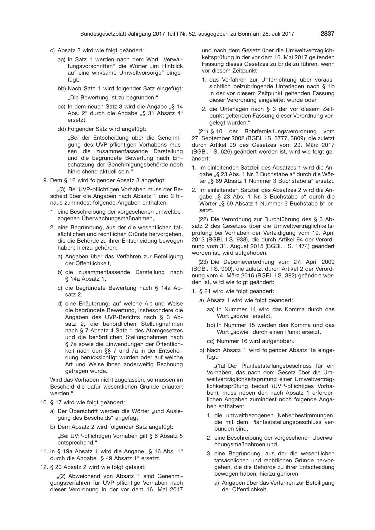BGBl. 2017, Seite 2837 — Originalseite als Abbildung