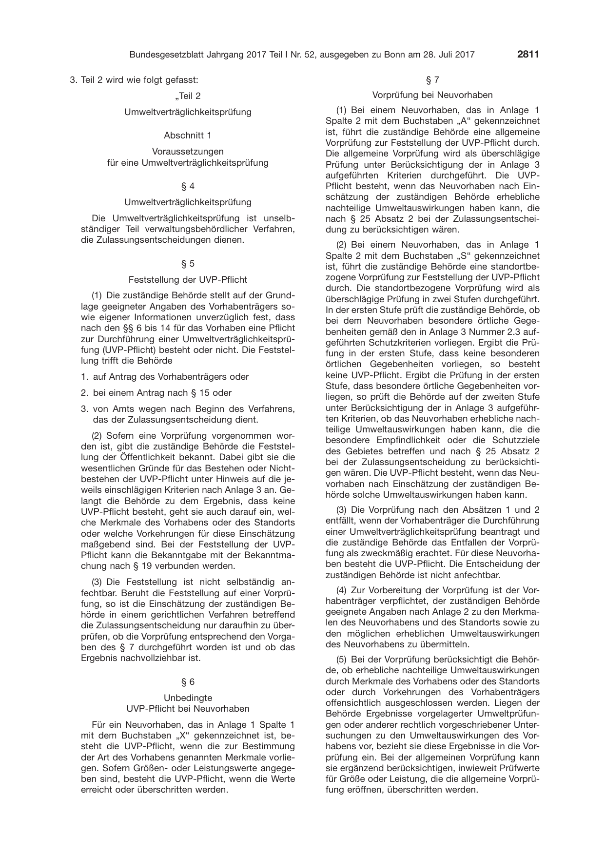 BGBl. 2017, Seite 2811 — Originalseite als Abbildung