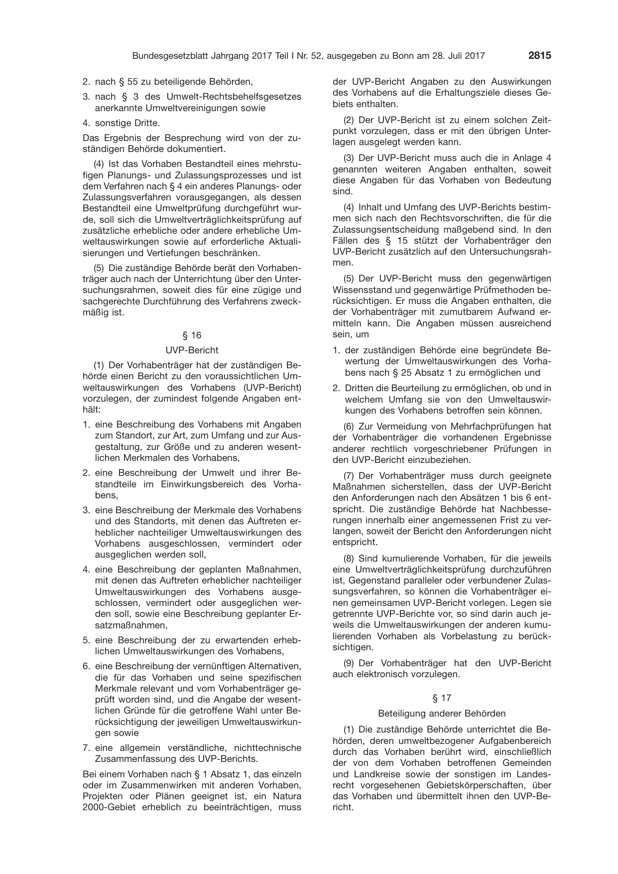 BGBl. 2017, Seite 2815 — Originalseite als Abbildung