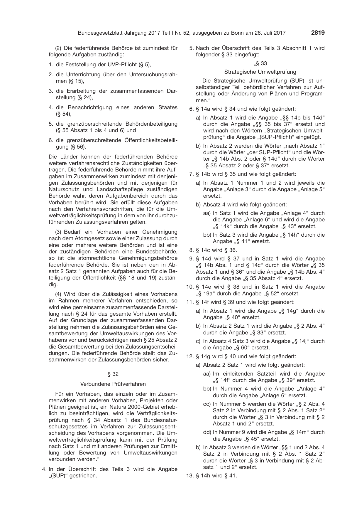 BGBl. 2017, Seite 2819 — Originalseite als Abbildung