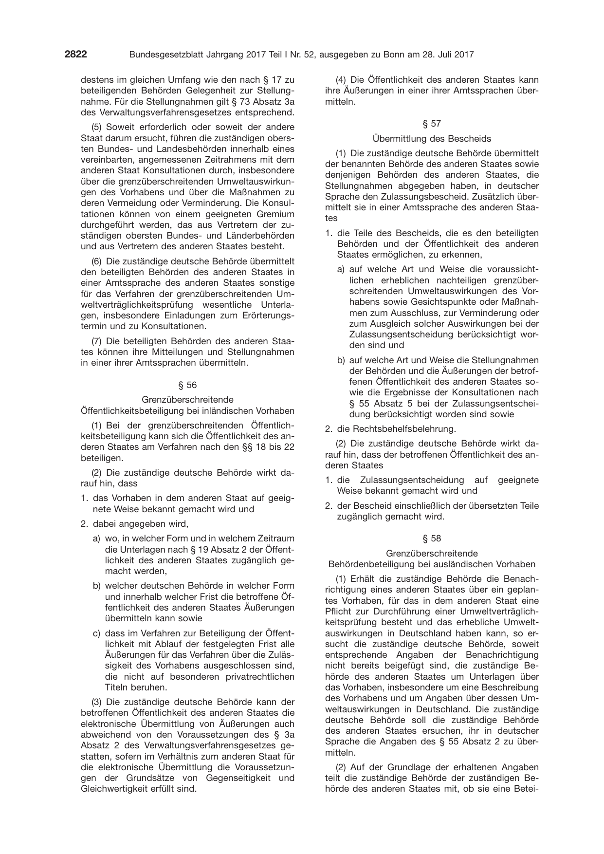 BGBl. 2017, Seite 2822 — Originalseite als Abbildung