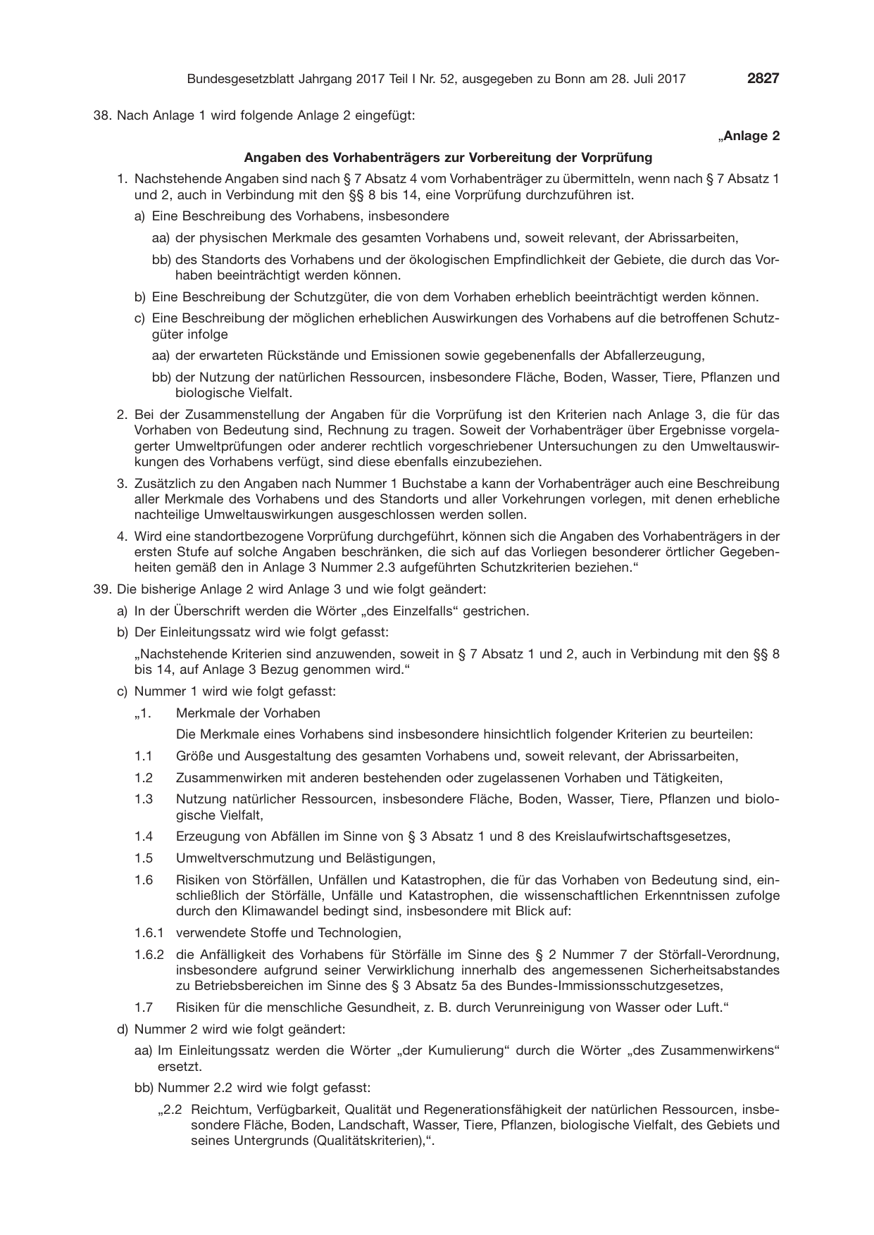 BGBl. 2017, Seite 2827 — Originalseite als Abbildung