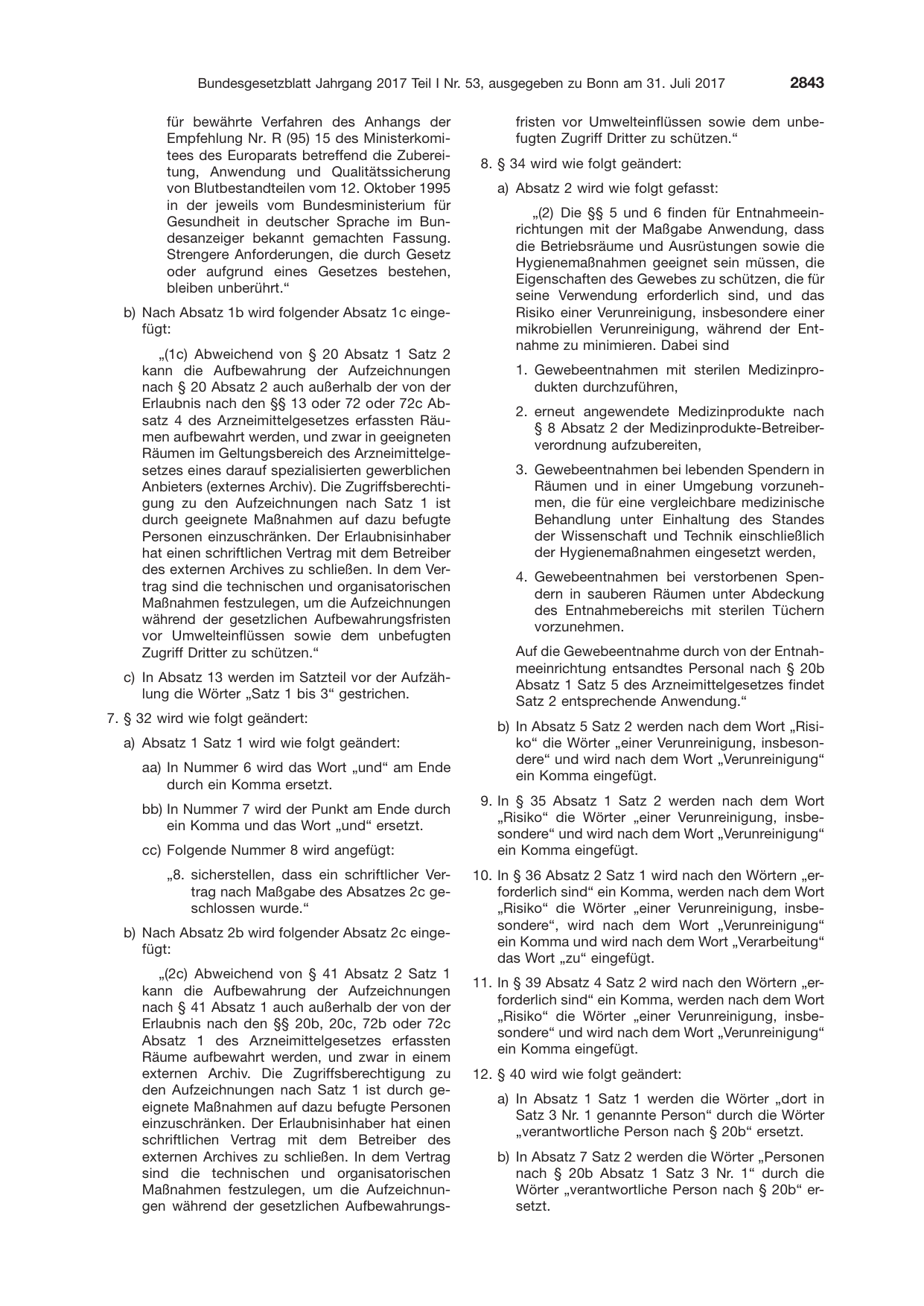 BGBl. 2017, Seite 2843 — Originalseite als Abbildung