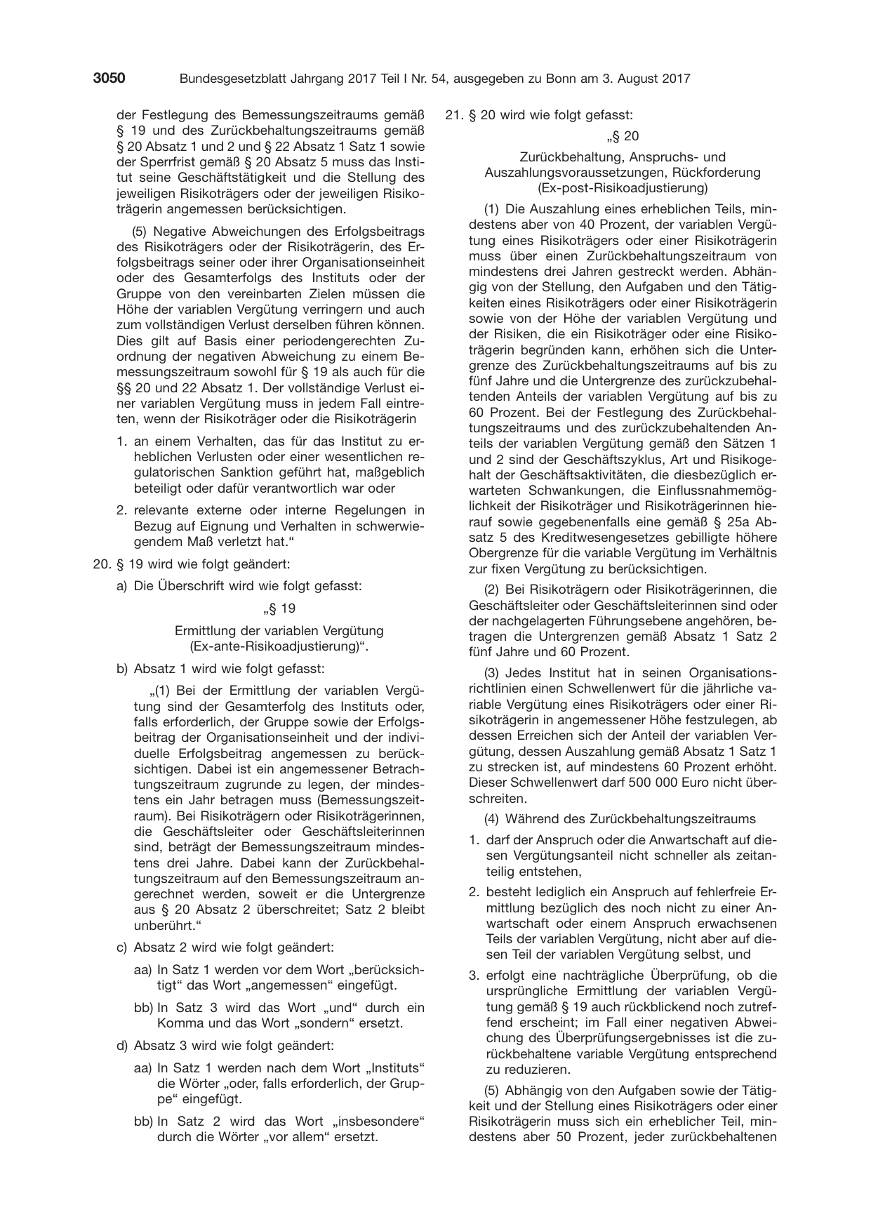 BGBl. 2017, Seite 3050 — Originalseite als Abbildung