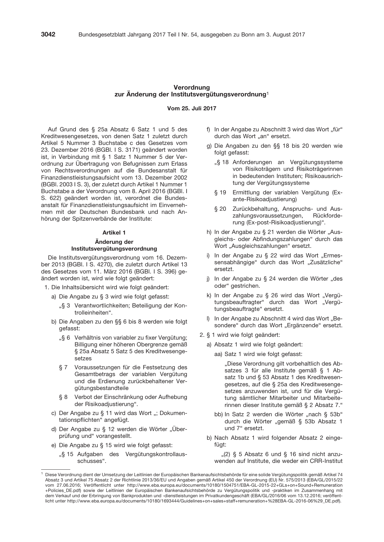 BGBl. 2017, Seite 3042 — Originalseite als Abbildung