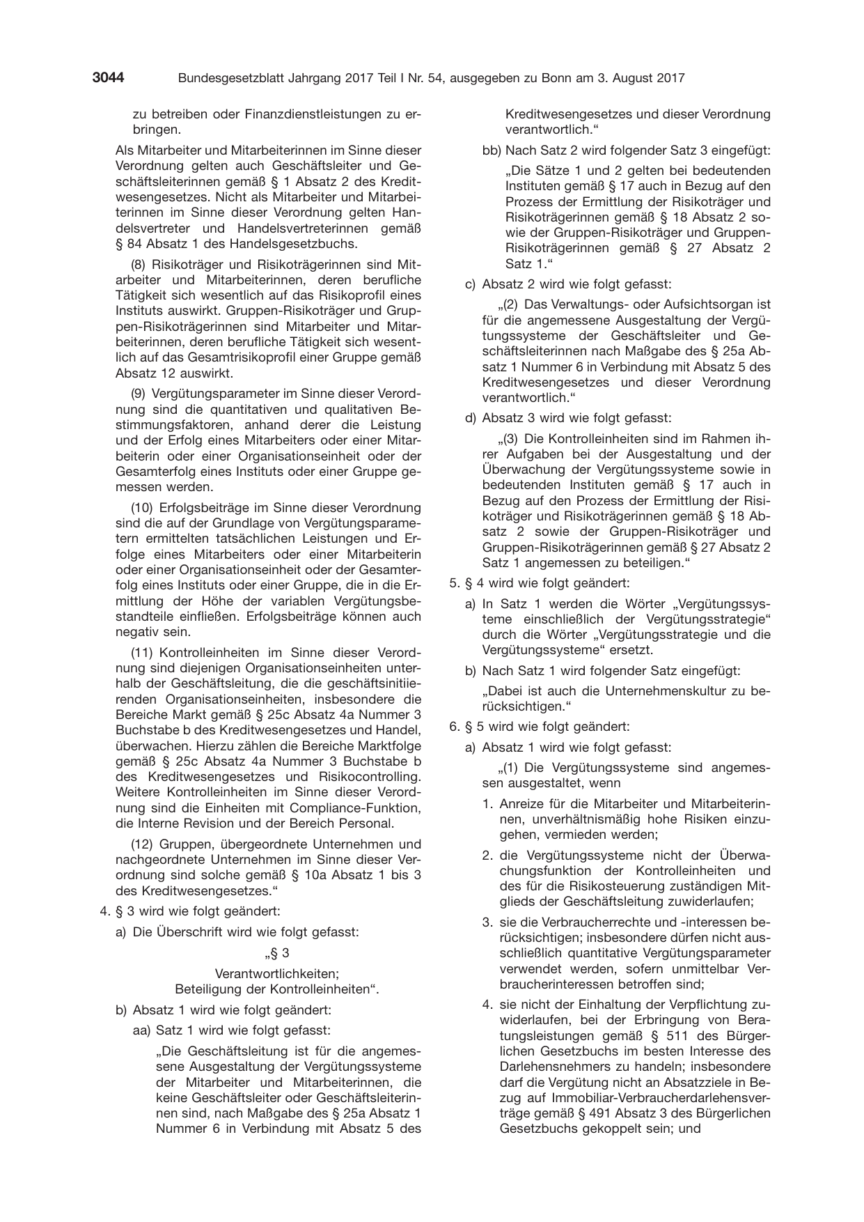 BGBl. 2017, Seite 3044 — Originalseite als Abbildung