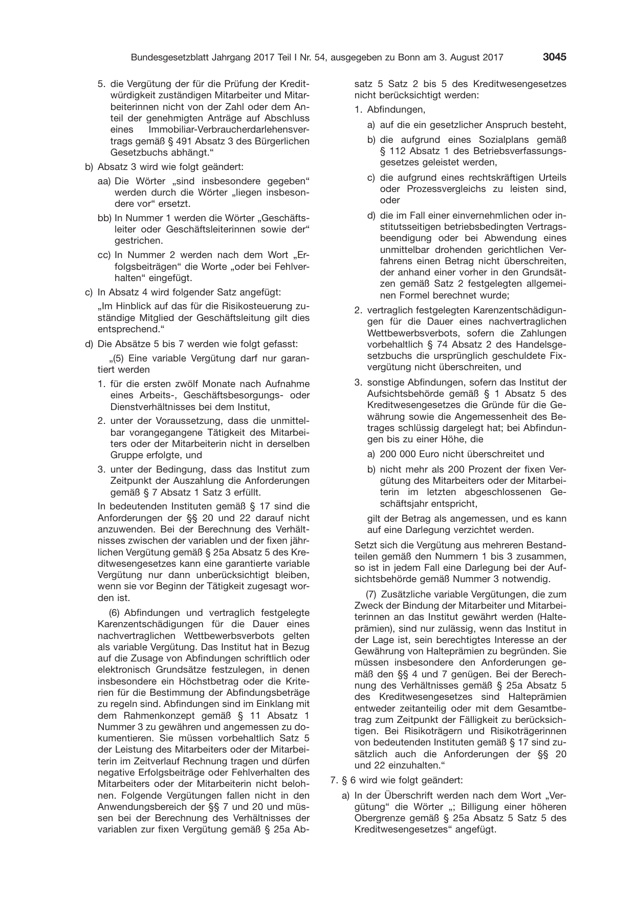 BGBl. 2017, Seite 3045 — Originalseite als Abbildung