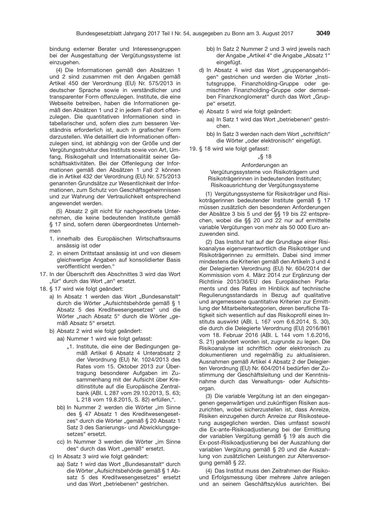 BGBl. 2017, Seite 3049 — Originalseite als Abbildung