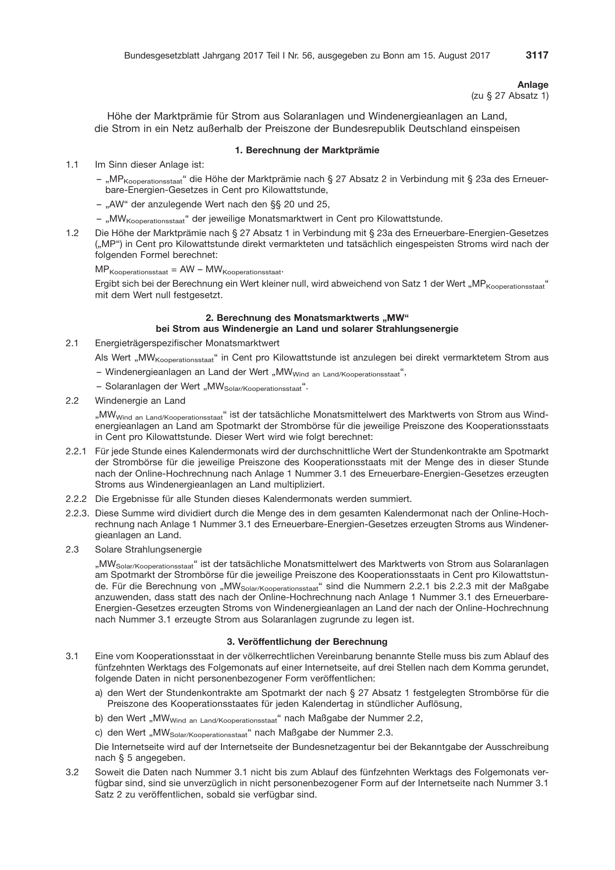 BGBl. 2017, Seite 3117 — Originalseite als Abbildung