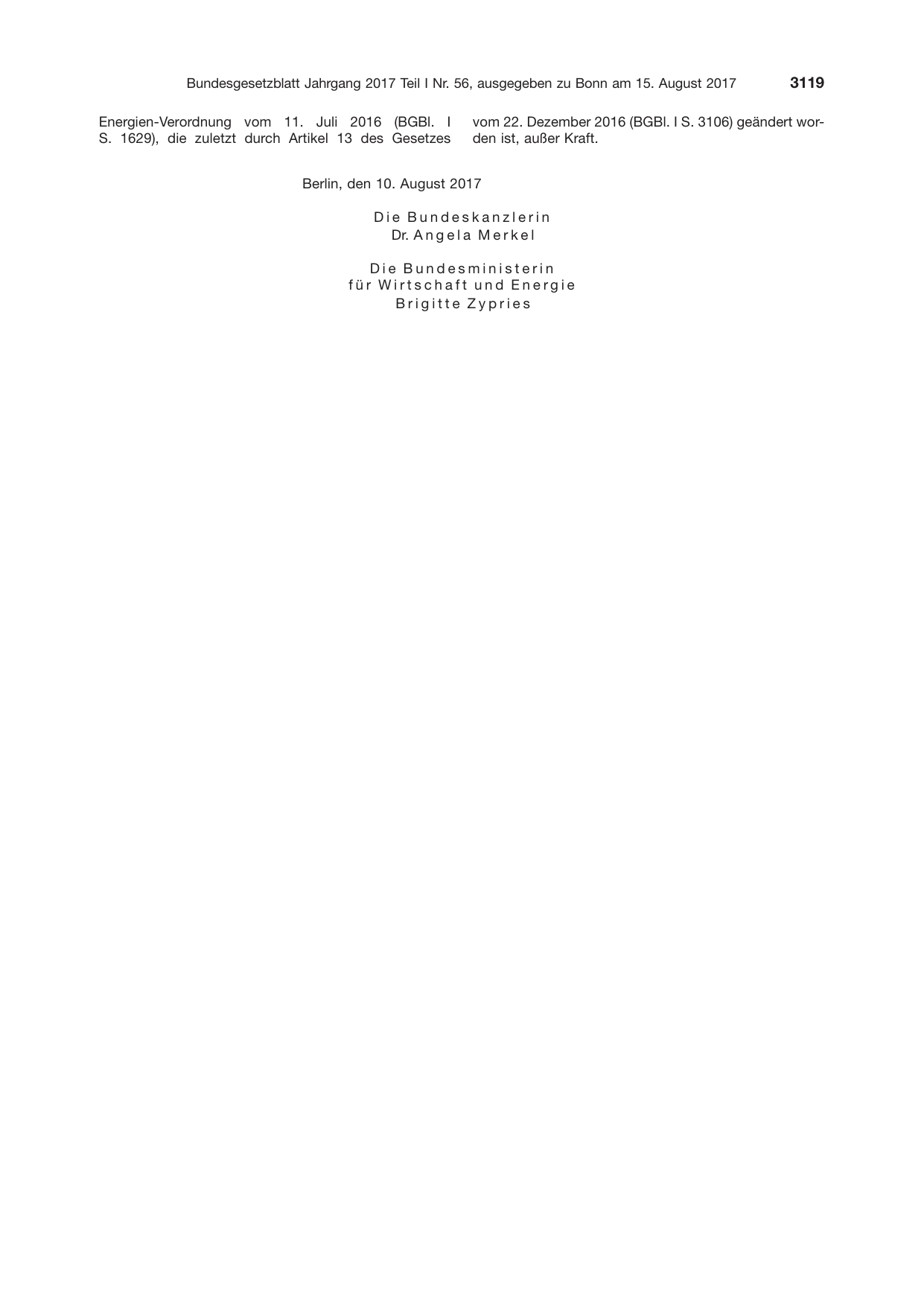 BGBl. 2017, Seite 3119 — Originalseite als Abbildung