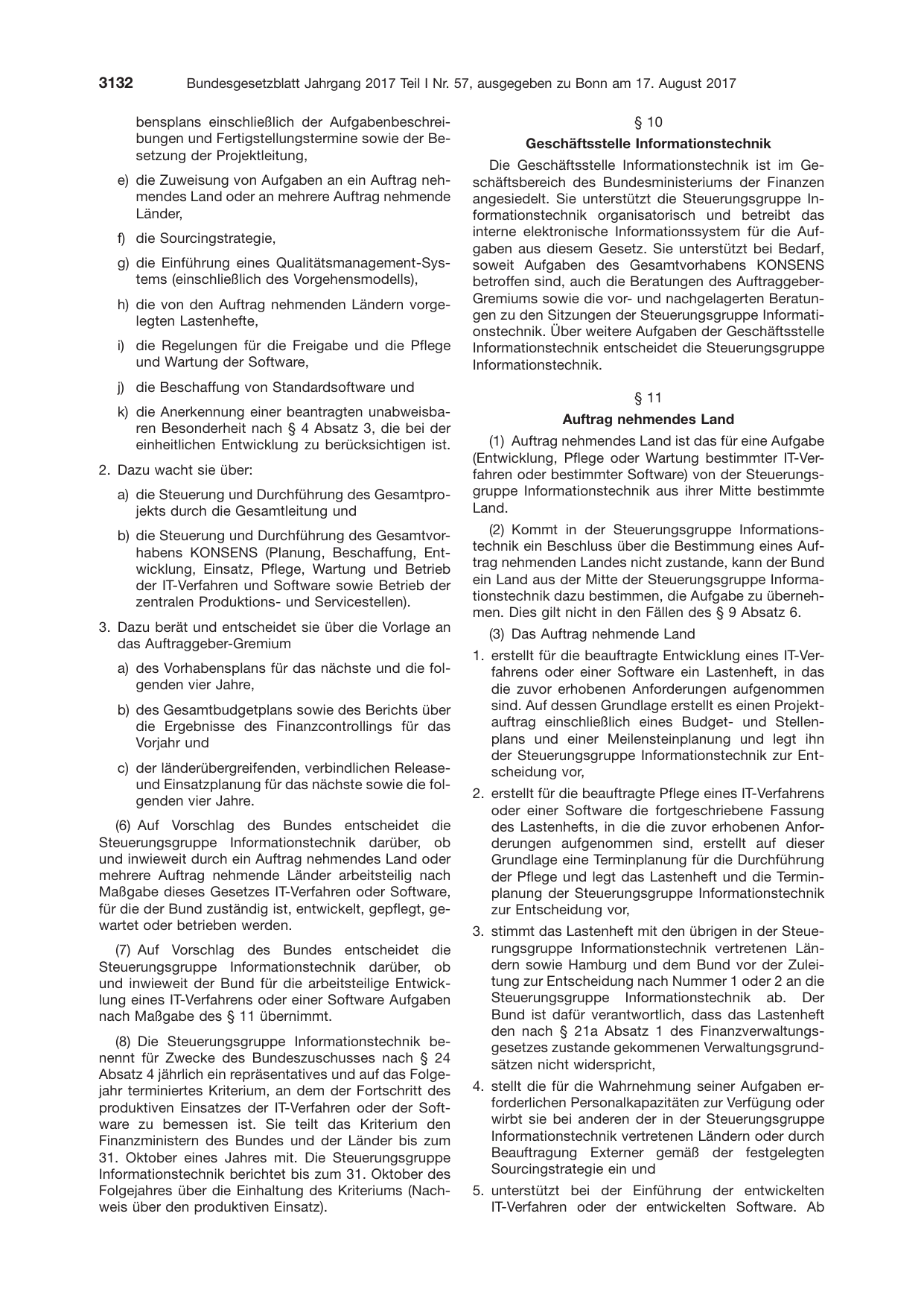 BGBl. 2017, Seite 3132 — Originalseite als Abbildung