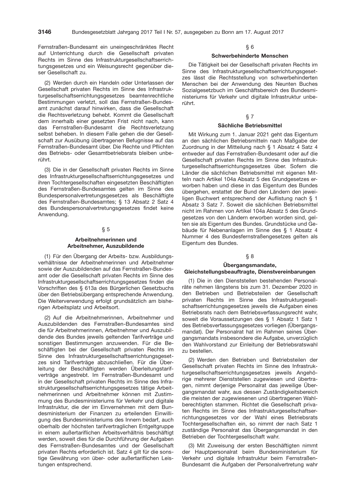 BGBl. 2017, Seite 3146 — Originalseite als Abbildung