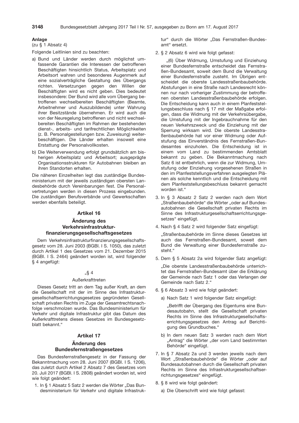 BGBl. 2017, Seite 3148 — Originalseite als Abbildung