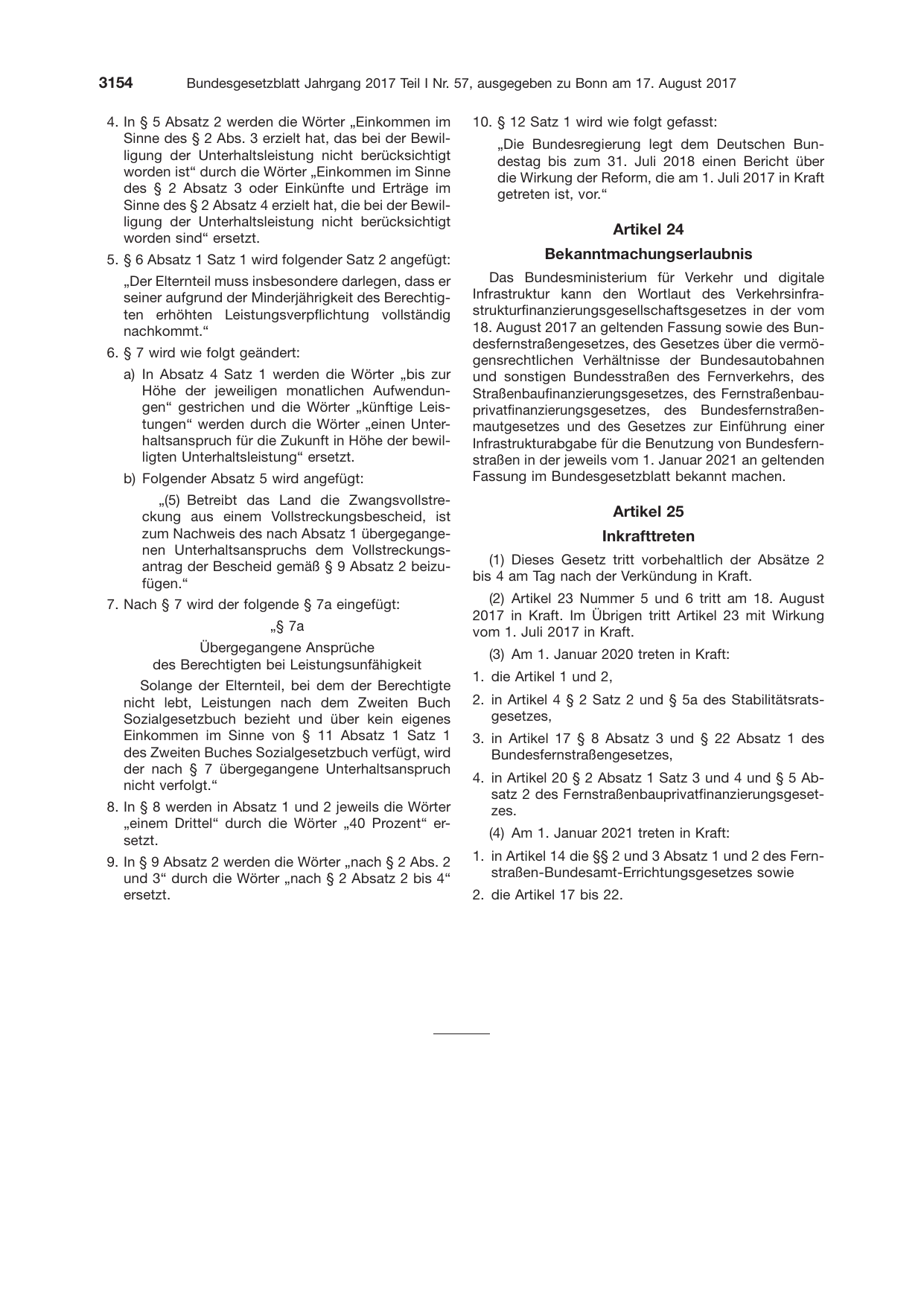 BGBl. 2017, Seite 3154 — Originalseite als Abbildung