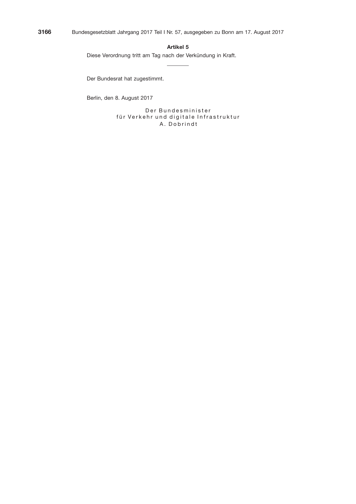 BGBl. 2017, Seite 3166 — Originalseite als Abbildung