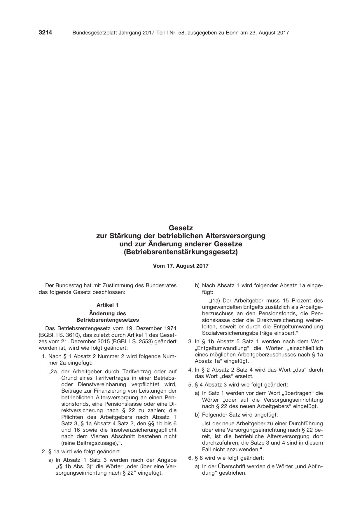 BGBl. 2017, Seite 3214 — Originalseite als Abbildung