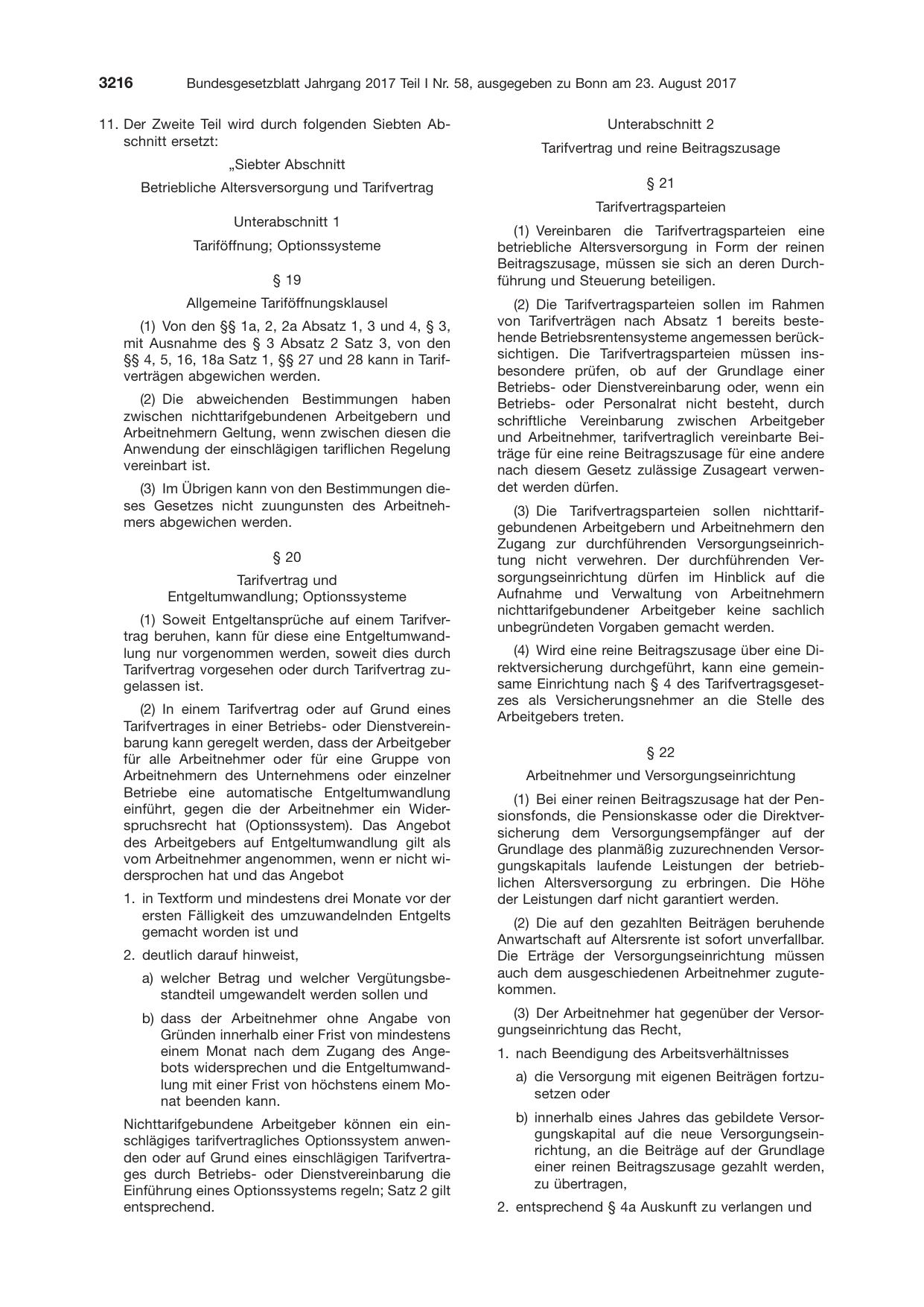 BGBl. 2017, Seite 3216 — Originalseite als Abbildung