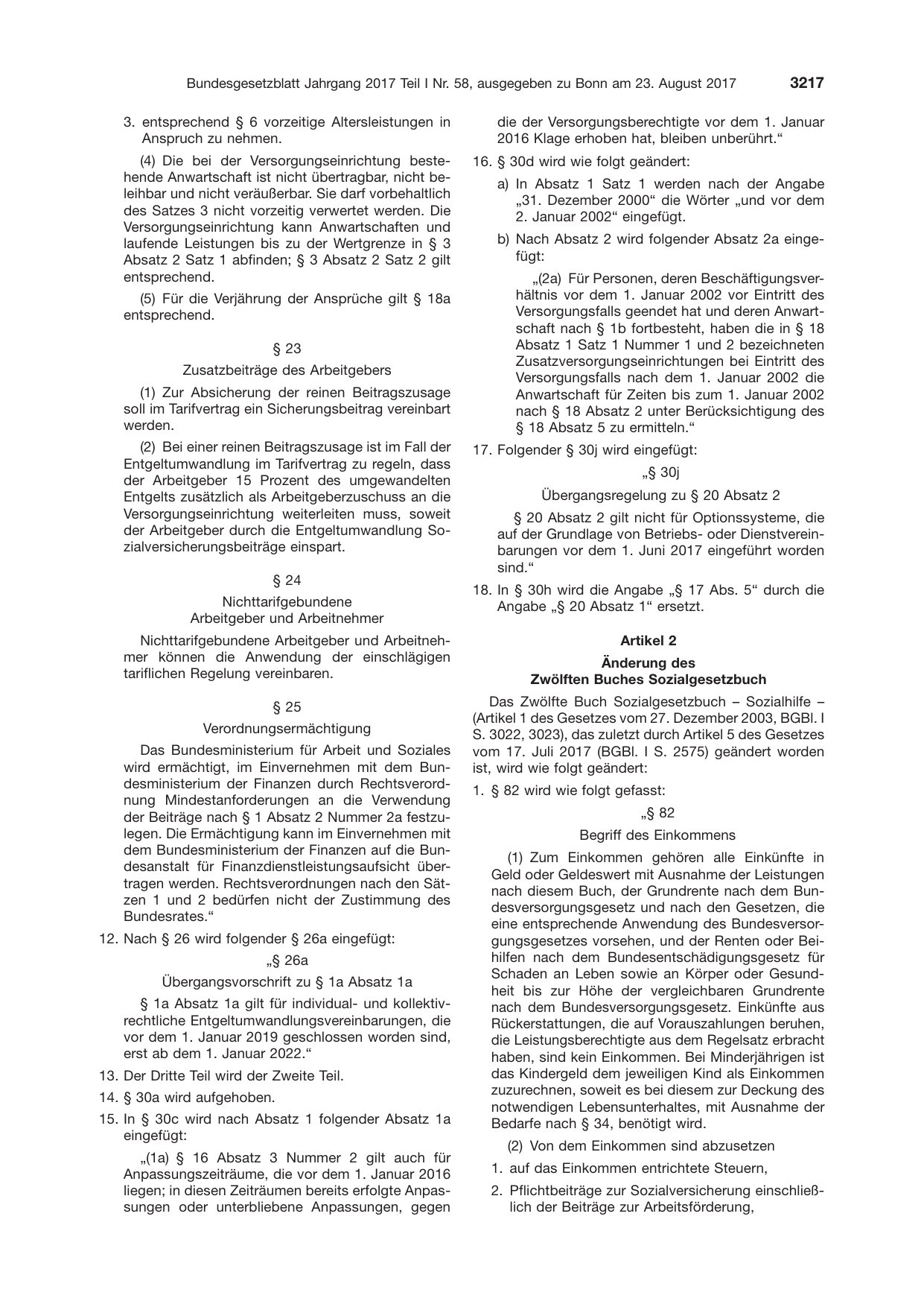 BGBl. 2017, Seite 3217 — Originalseite als Abbildung