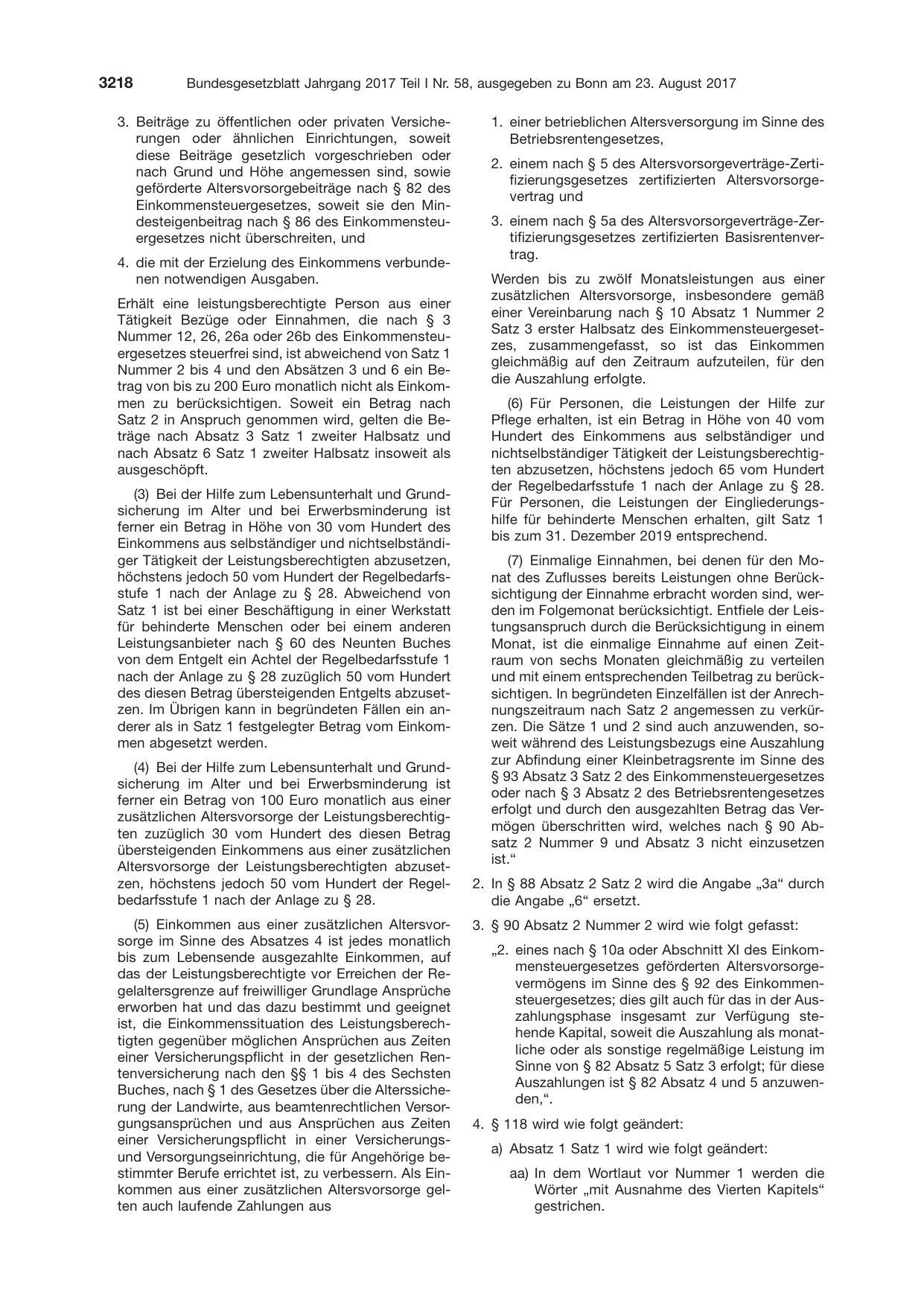 BGBl. 2017, Seite 3218 — Originalseite als Abbildung