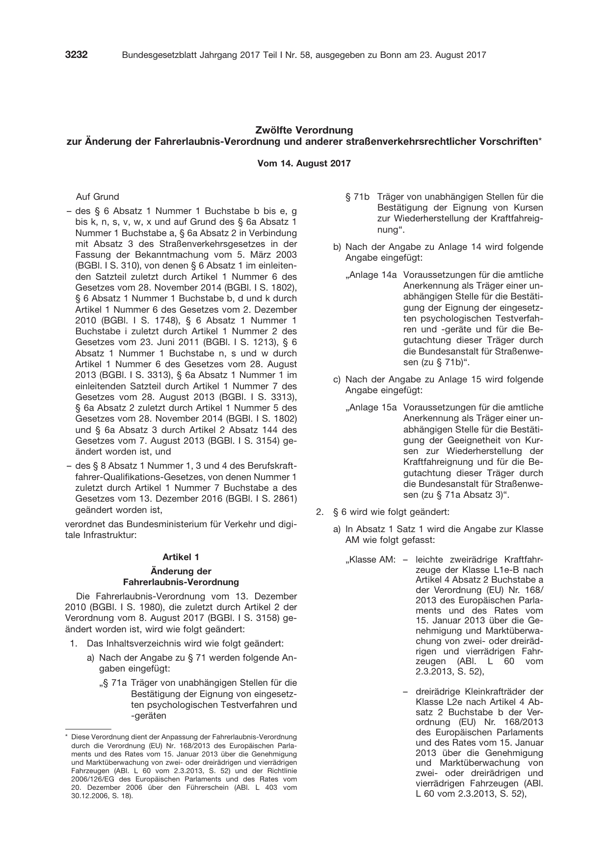 BGBl. 2017, Seite 3232 — Originalseite als Abbildung
