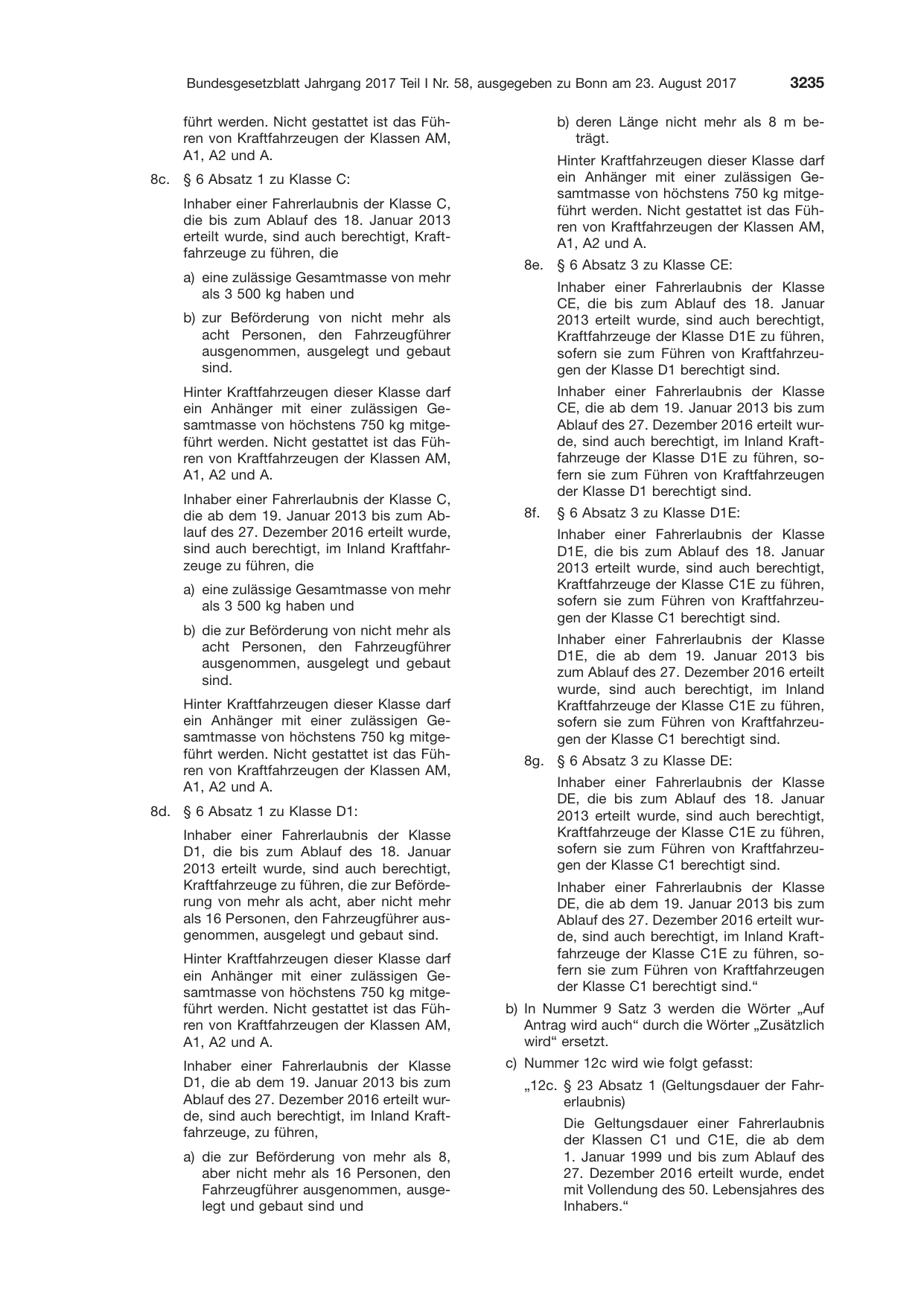 BGBl. 2017, Seite 3235 — Originalseite als Abbildung