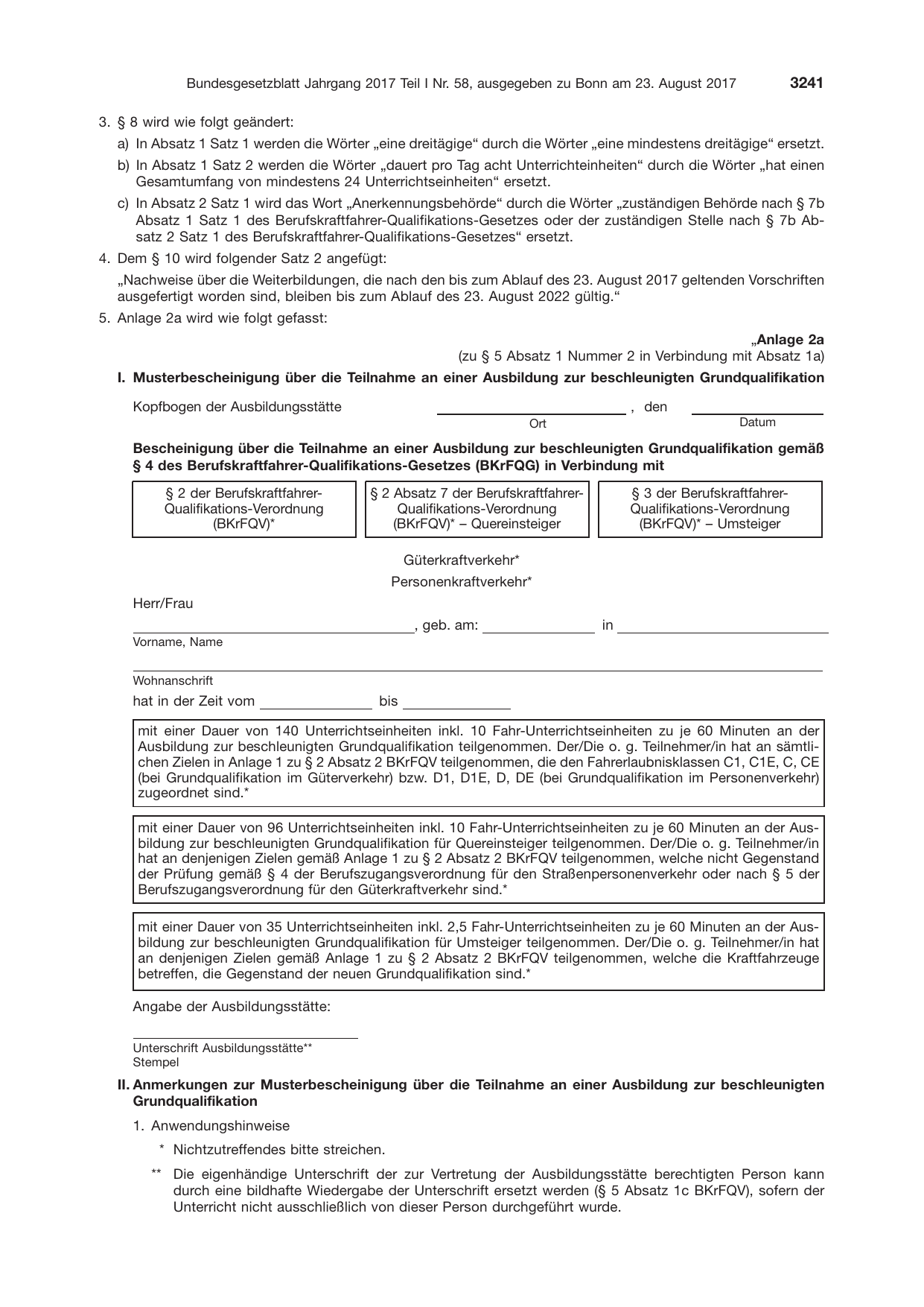 BGBl. 2017, Seite 3241 — Originalseite als Abbildung