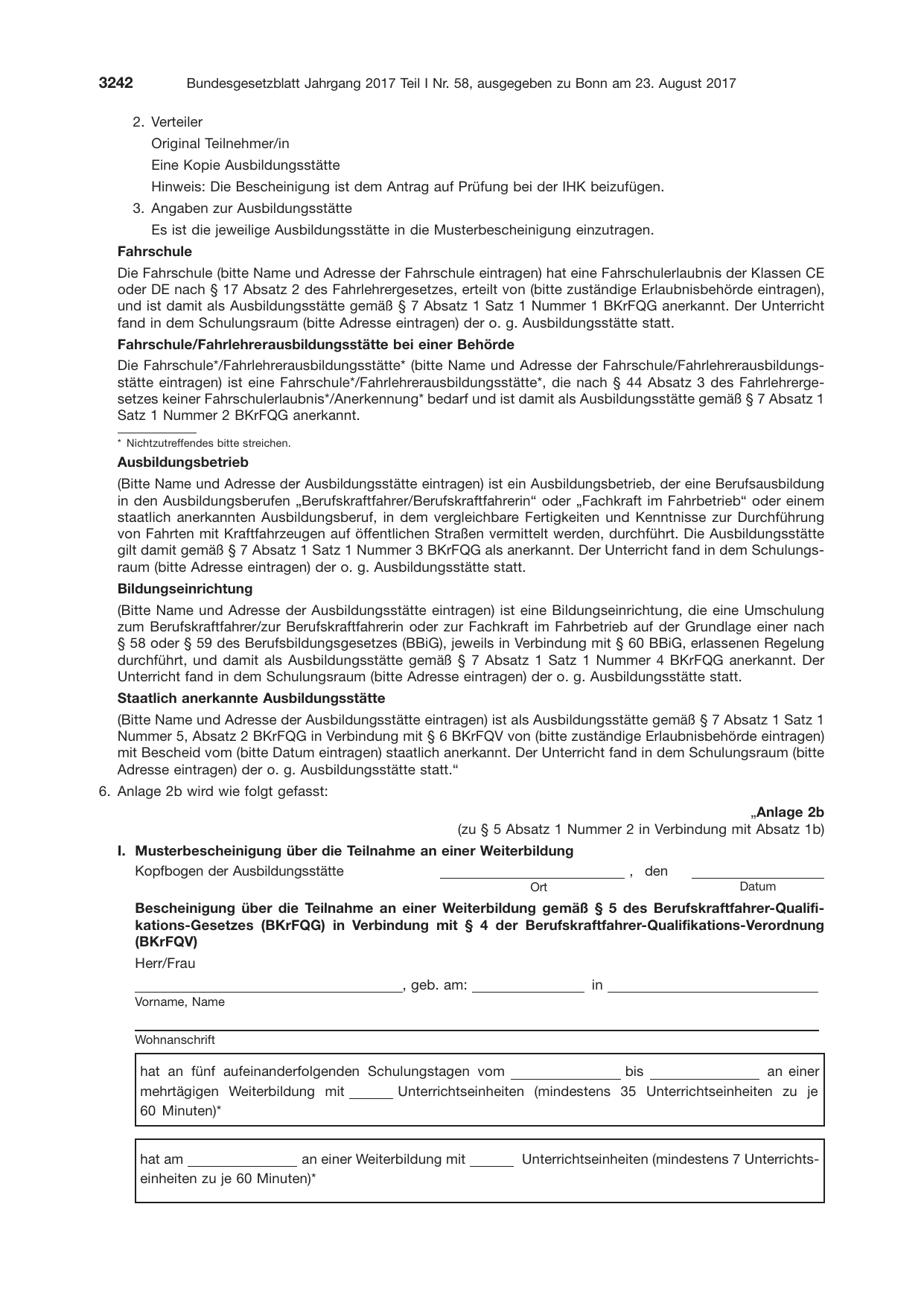 BGBl. 2017, Seite 3242 — Originalseite als Abbildung
