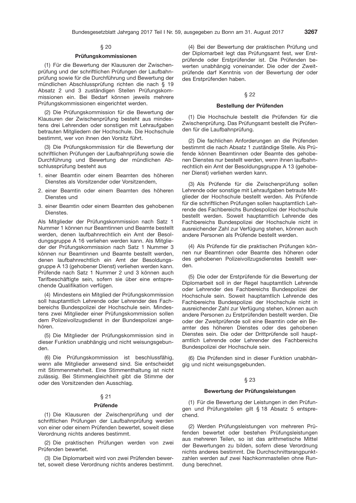 BGBl. 2017, Seite 3267 — Originalseite als Abbildung