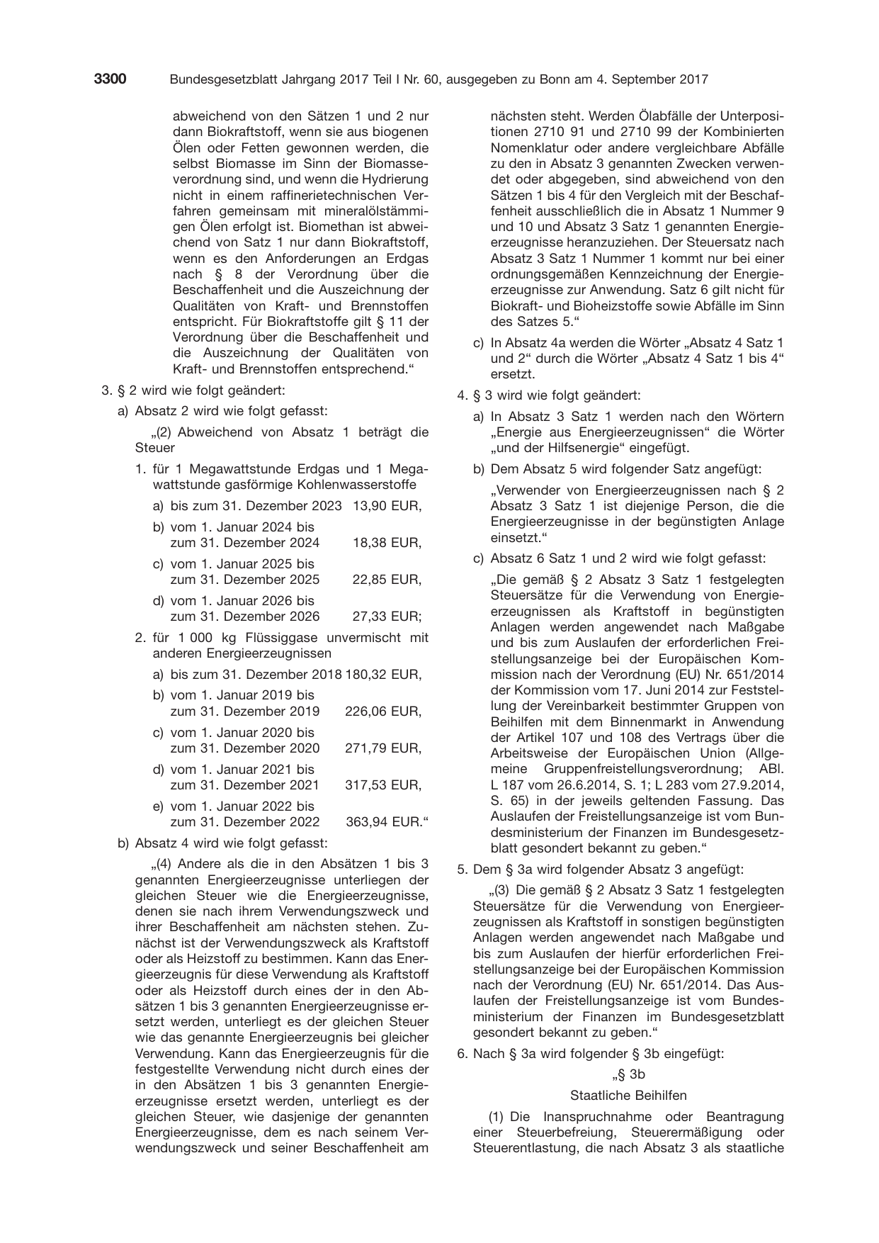 BGBl. 2017, Seite 3300 — Originalseite als Abbildung