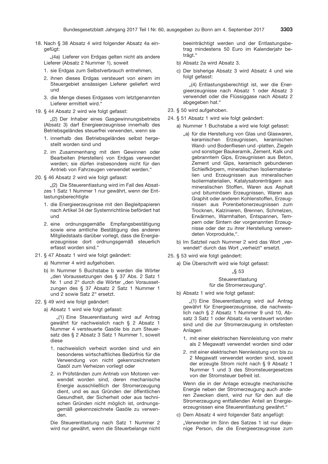 BGBl. 2017, Seite 3303 — Originalseite als Abbildung