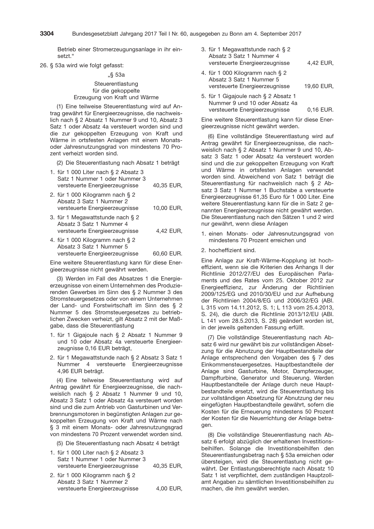 BGBl. 2017, Seite 3304 — Originalseite als Abbildung