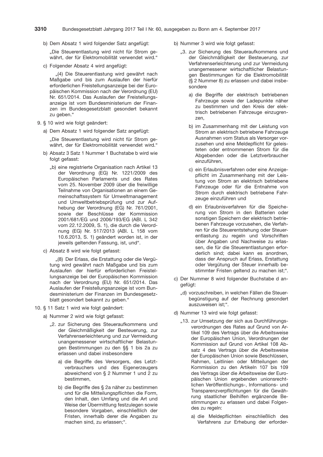 BGBl. 2017, Seite 3310 — Originalseite als Abbildung