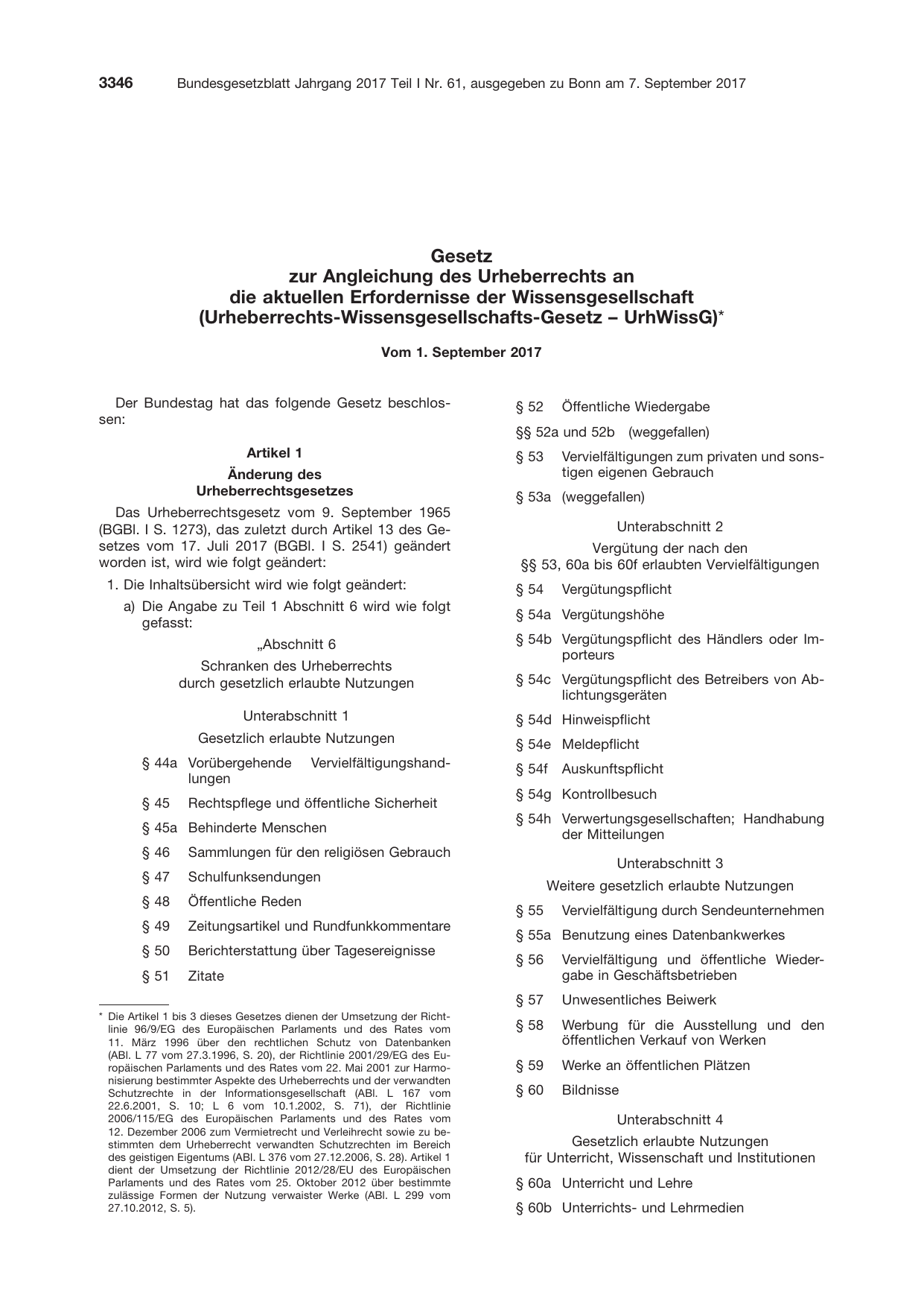 BGBl. 2017, Seite 3346 — Originalseite als Abbildung