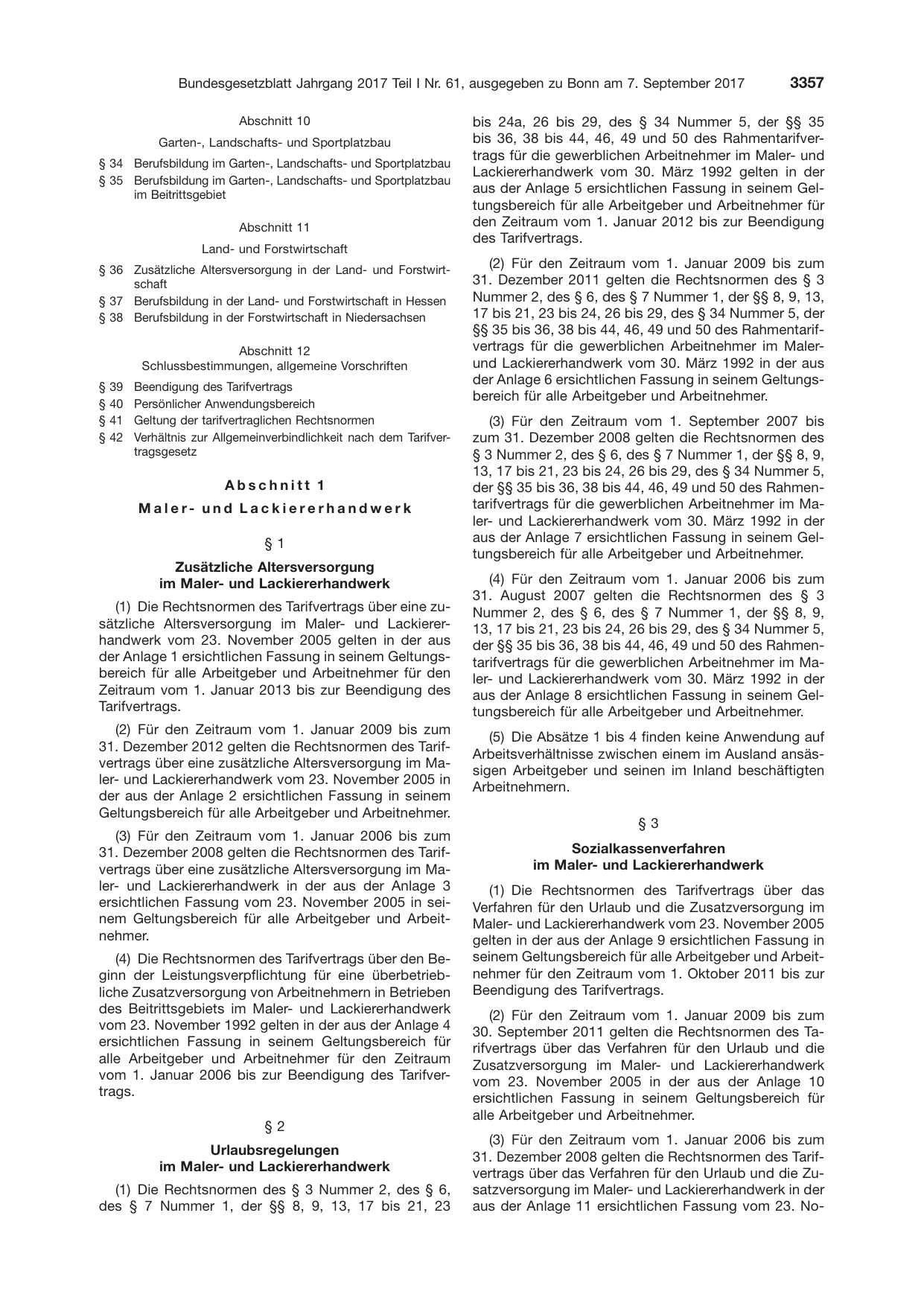 BGBl. 2017, Seite 3357 — Originalseite als Abbildung
