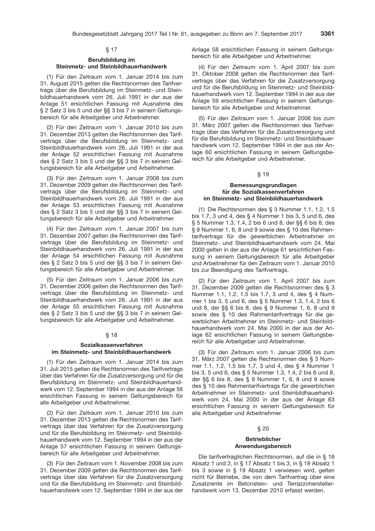BGBl. 2017, Seite 3361 — Originalseite als Abbildung