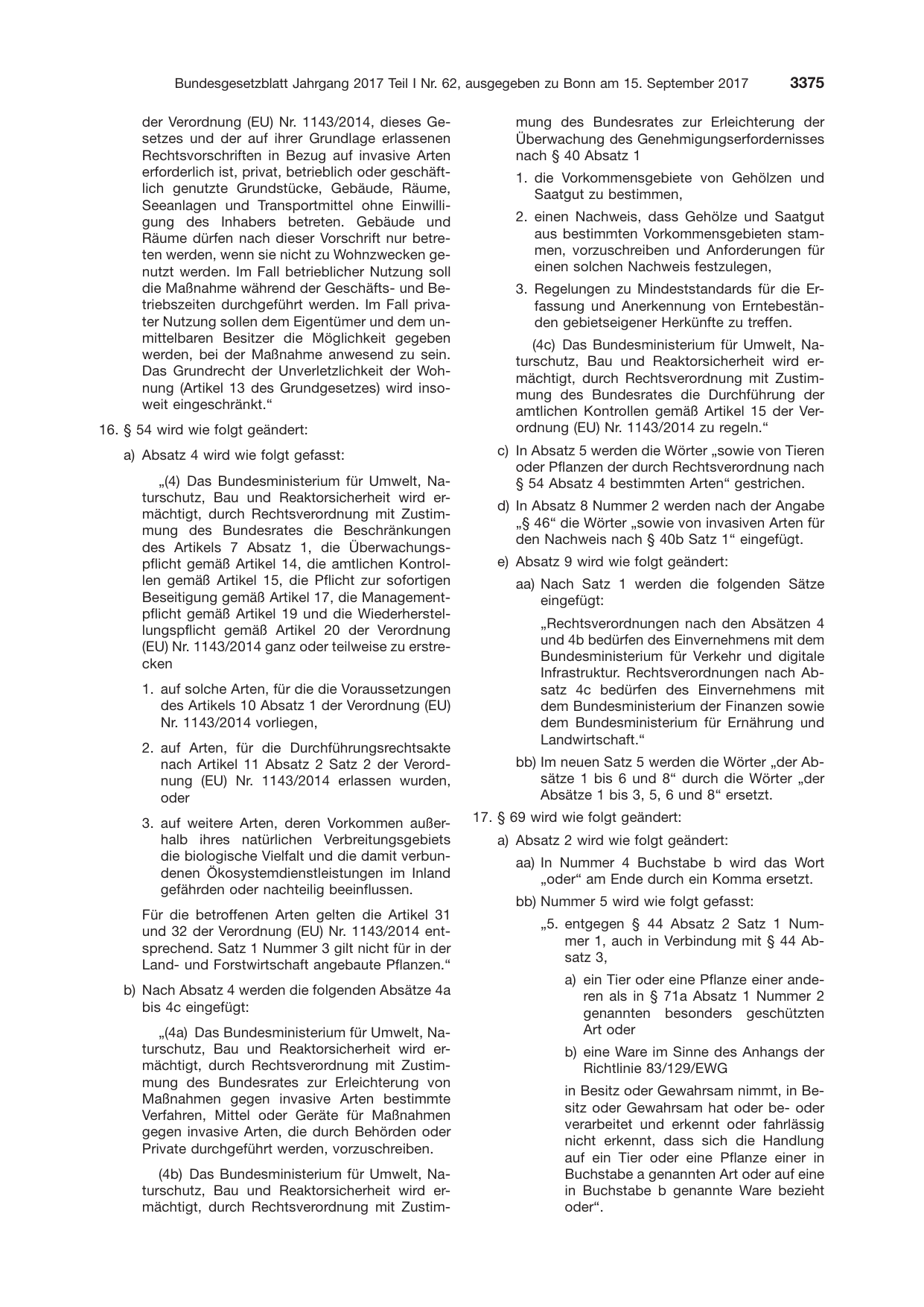 BGBl. 2017, Seite 3375 — Originalseite als Abbildung