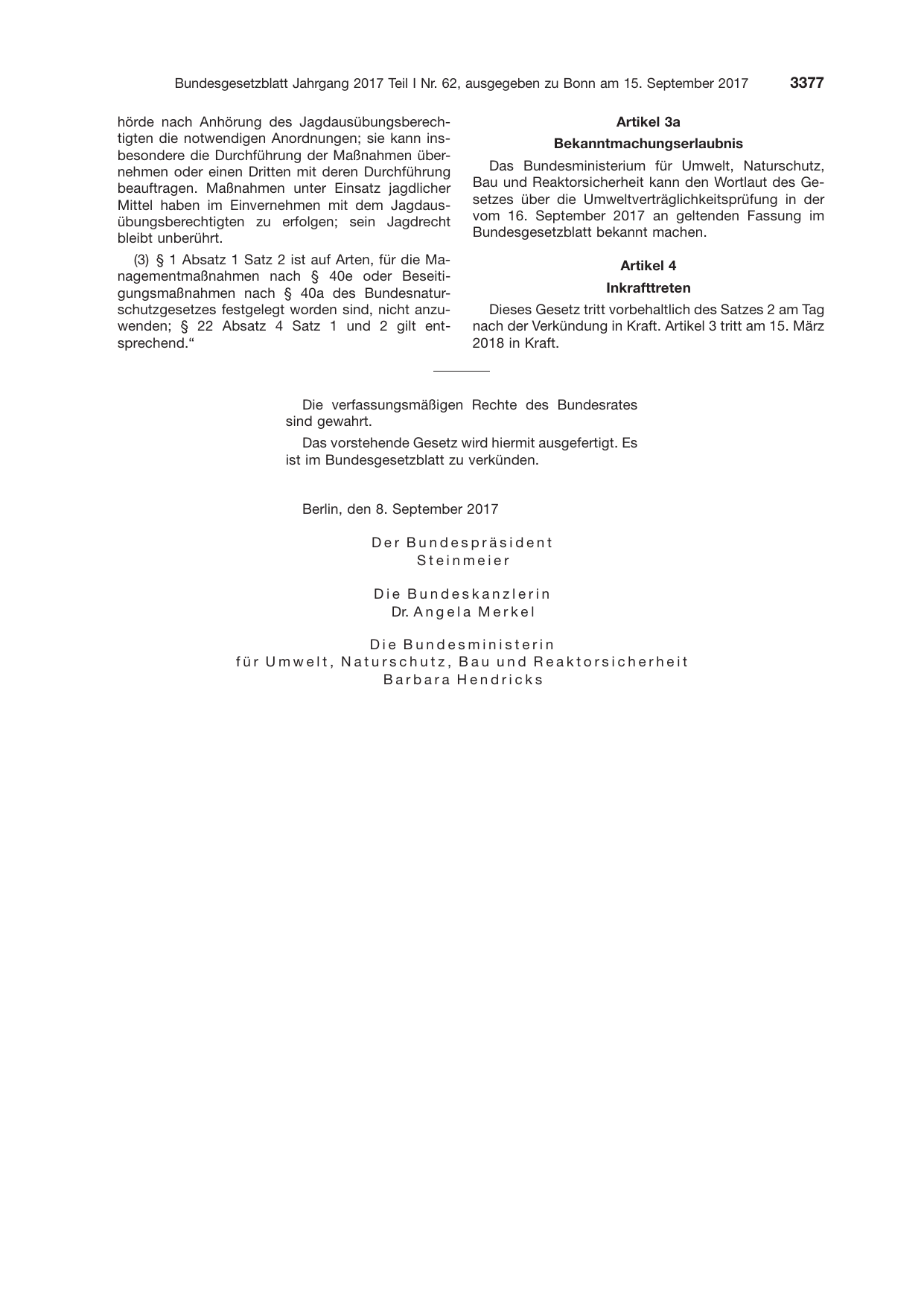 BGBl. 2017, Seite 3377 — Originalseite als Abbildung