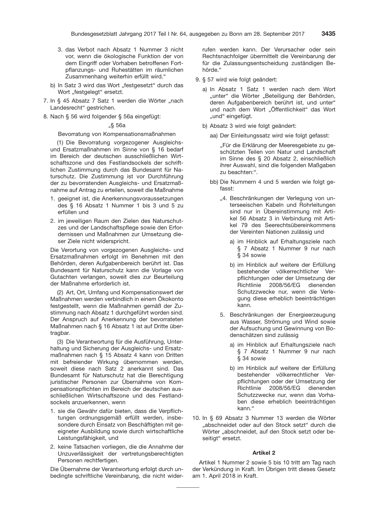 BGBl. 2017, Seite 3435 — Originalseite als Abbildung